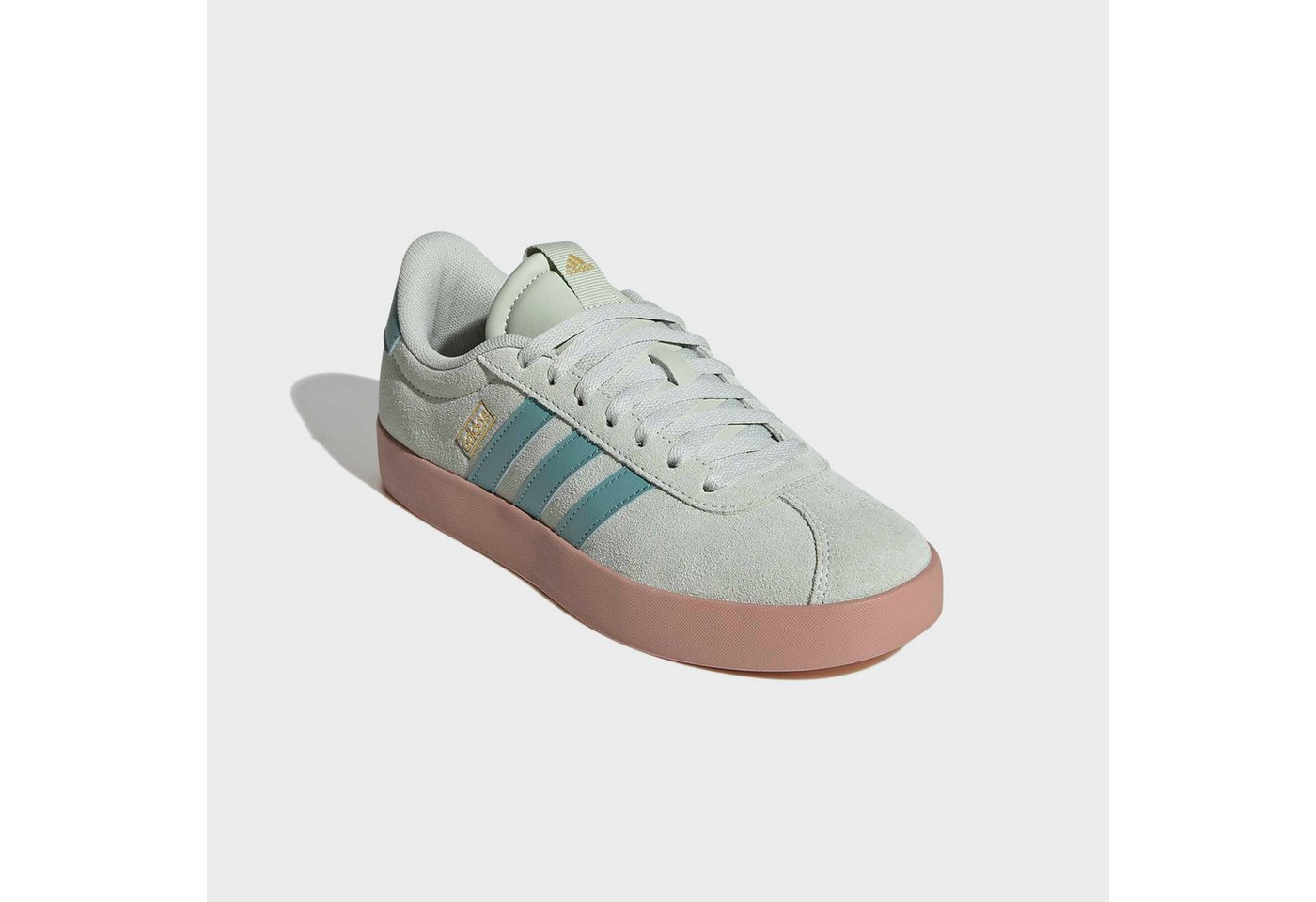 adidas Sportswear VL COURT 3.0 Sneaker inspiriert vom Design des adidas samba (grün/gold)