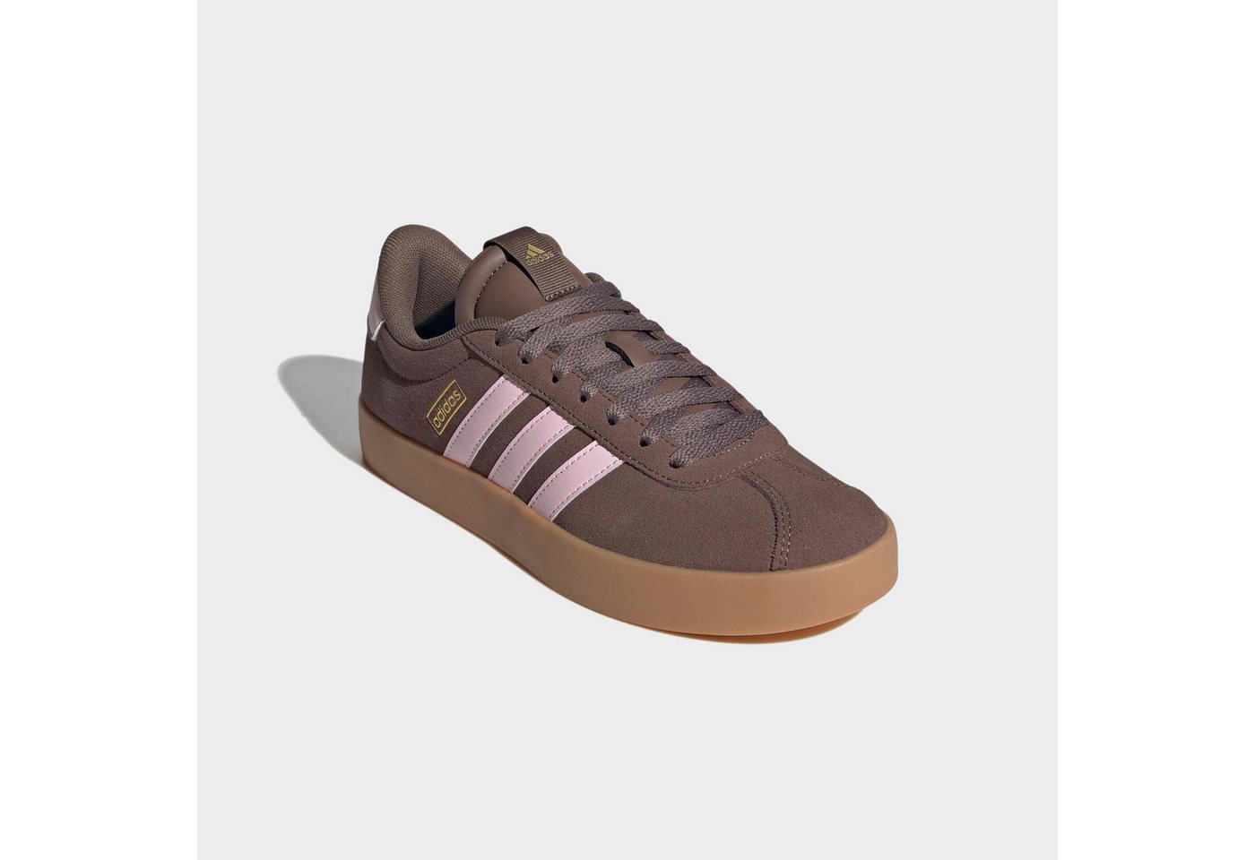 adidas Sportswear VL COURT 3.0 Sneaker inspiriert vom Design des adidas samba (rosa/gold)