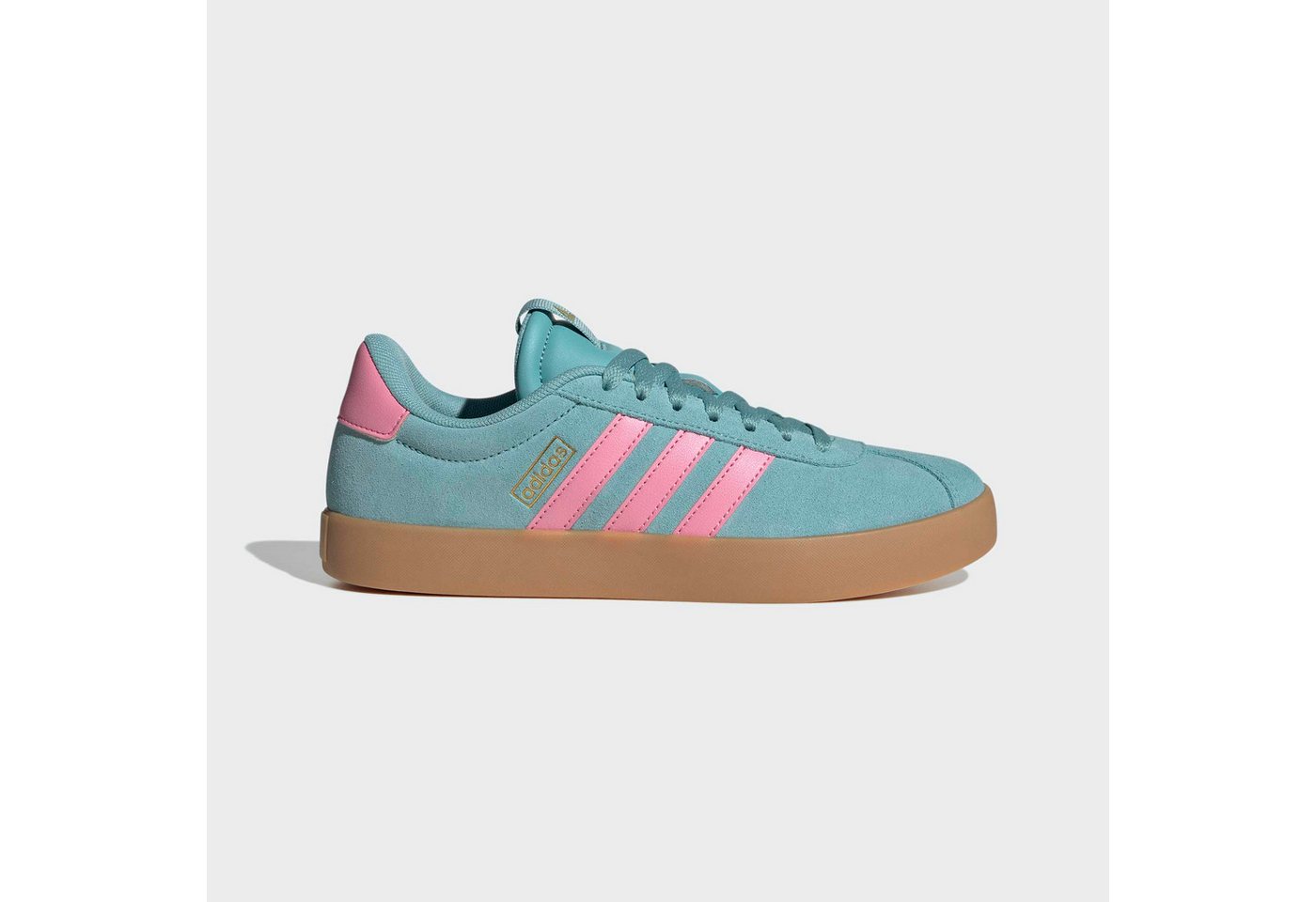 adidas Sportswear VL COURT 3.0 Sneaker inspiriert vom Design des adidas samba (rosa/gold)