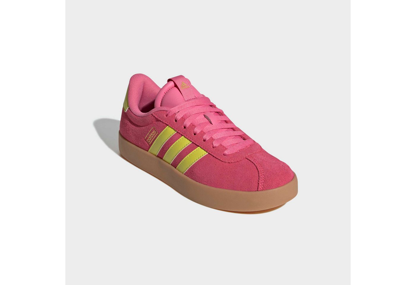 adidas Sportswear VL COURT 3.0 Sneaker inspiriert vom Design des adidas samba (rosa/gold)