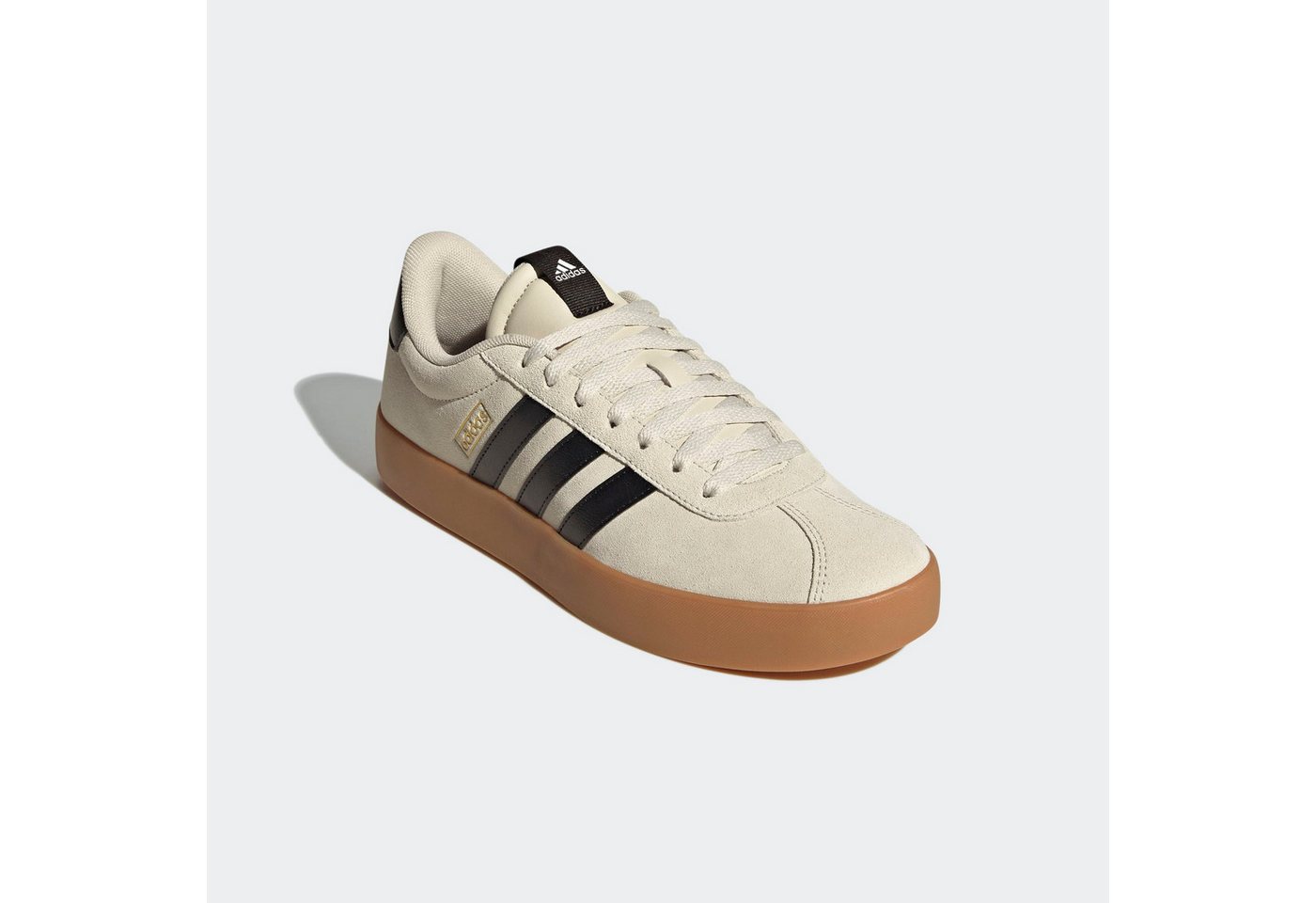 adidas Sportswear VL COURT 3.0 Sneaker inspiriert vom Design des adidas samba (schwarz/gold)