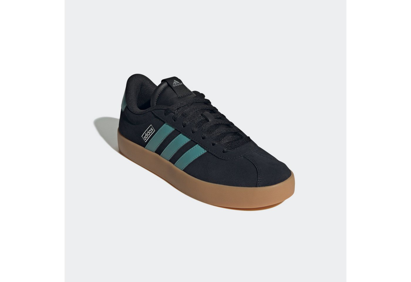adidas Sportswear VL COURT 3.0 Sneaker inspiriert vom Design des adidas samba (schwarz/silber)