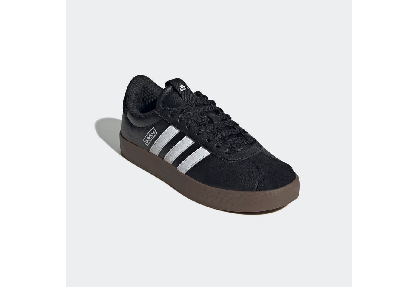 adidas Sportswear VL COURT 3.0 Sneaker inspiriert vom Design des adidas samba (schwarz/weiß)