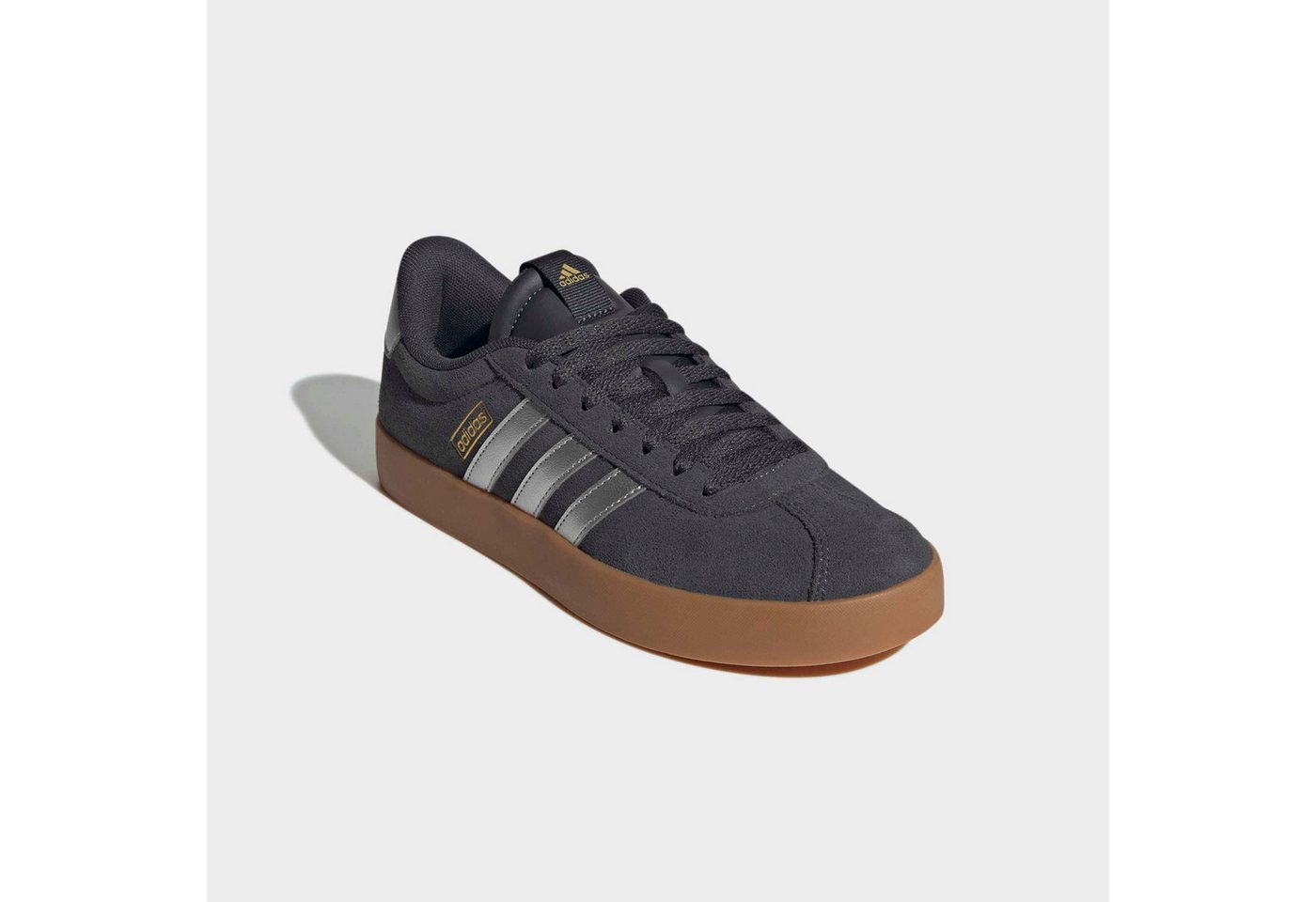 adidas Sportswear VL COURT 3.0 Sneaker inspiriert vom Design des adidas samba (silber/gold)