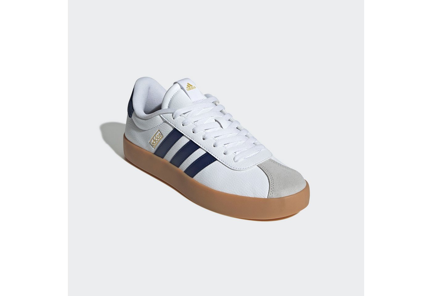 adidas Sportswear VL COURT 3.0 Sneaker inspiriert vom Design des adidas samba (weiß/blau/grau)