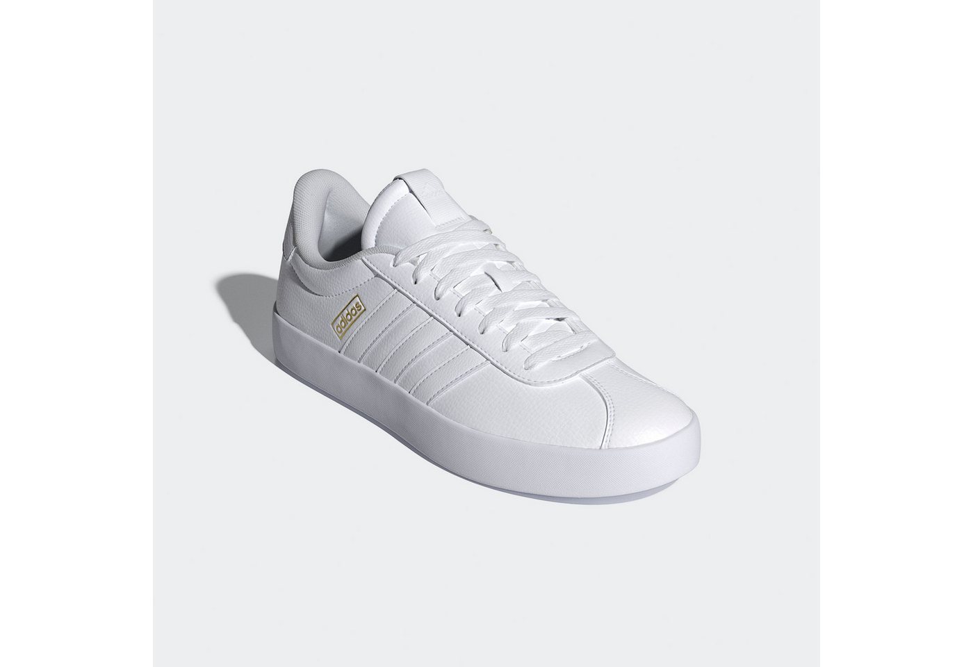 adidas Sportswear VL COURT 3.0 Sneaker inspiriert vom Design des adidas samba (weiß/gold)