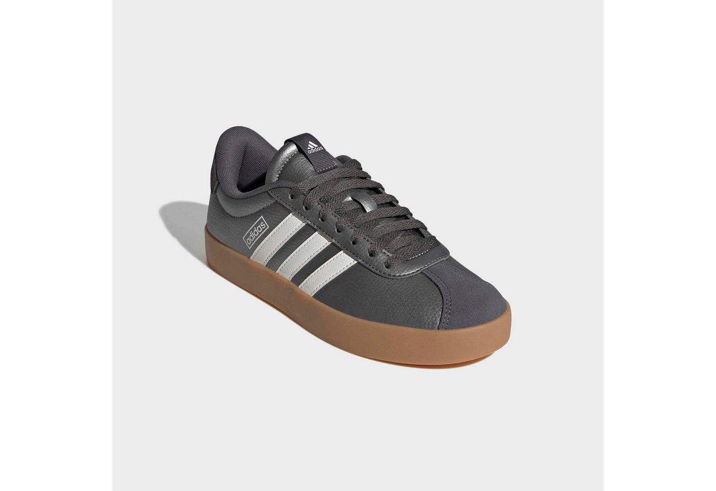 adidas Sportswear VL COURT 3.0 Sneaker inspiriert vom Design des adidas samba (weiß/grau)