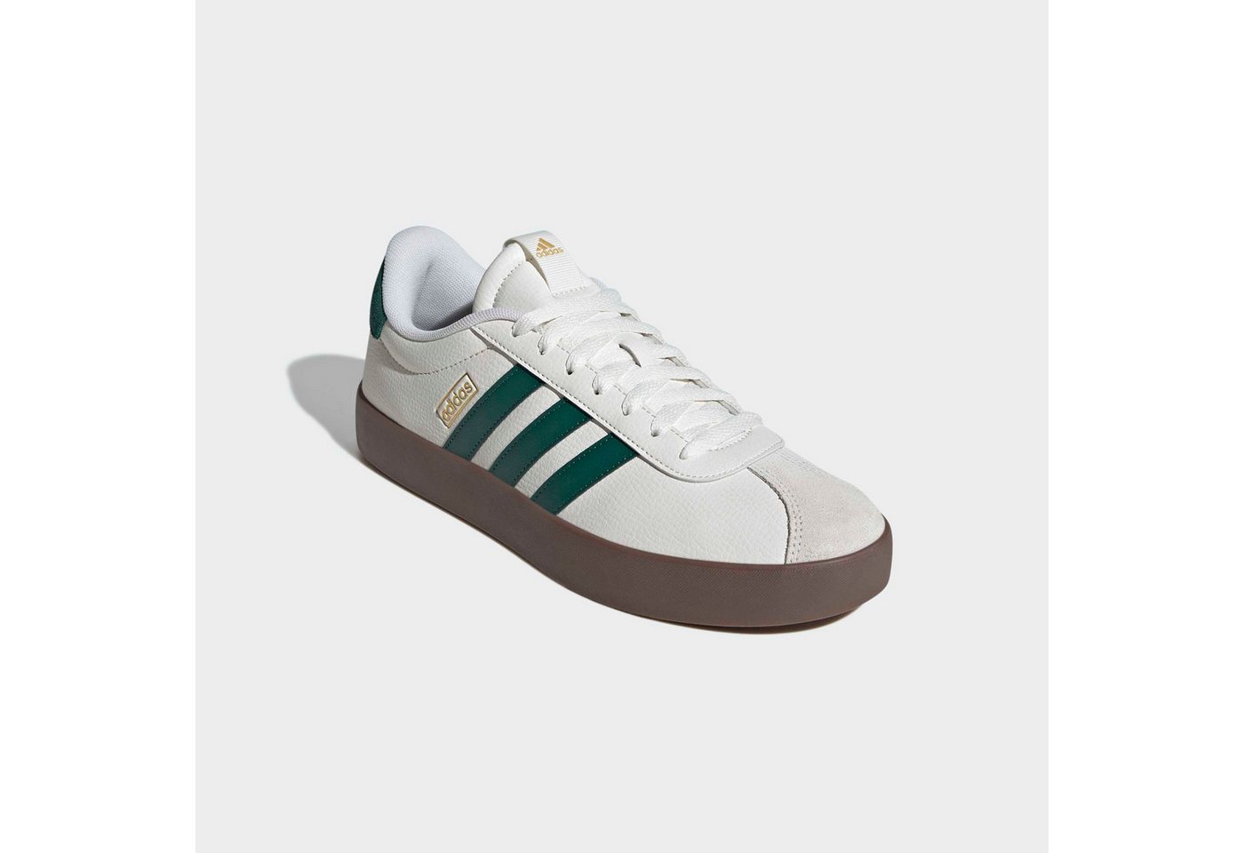 adidas Sportswear VL COURT 3.0 Sneaker inspiriert vom Design des adidas samba (weiß/grün)