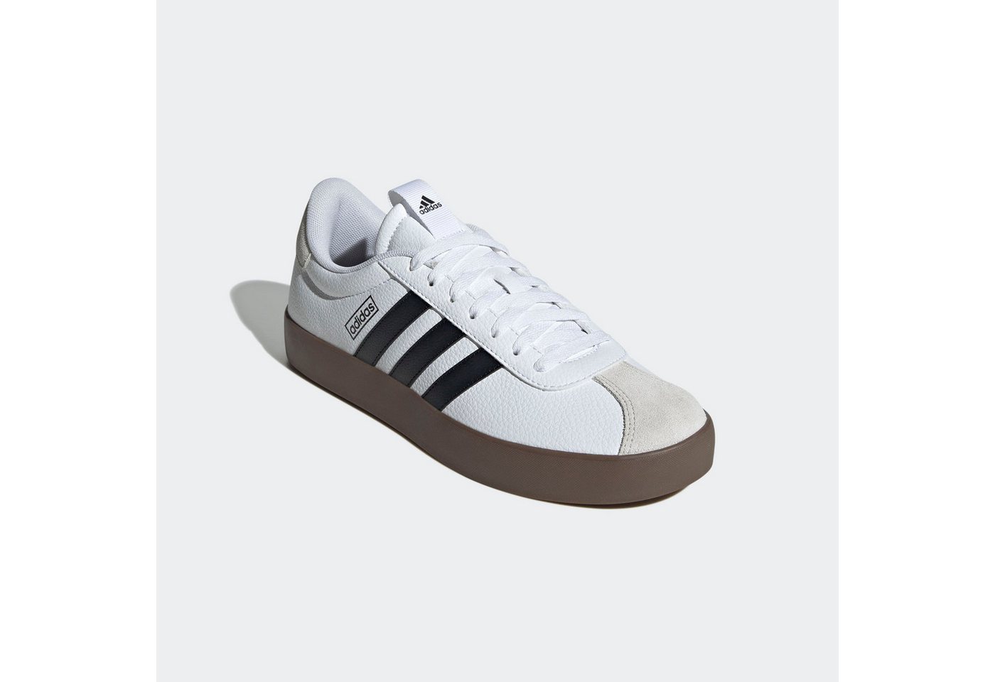 adidas Sportswear VL COURT 3.0 Sneaker inspiriert vom Design des adidas samba (weiß/schwarz/grau)