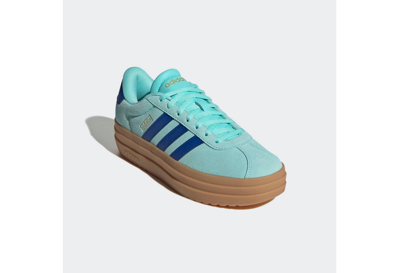 adidas Sportswear VL COURT BOLD Plateausneaker Design auf den Spuren des adidas Gazelle Bold (blau/gold)