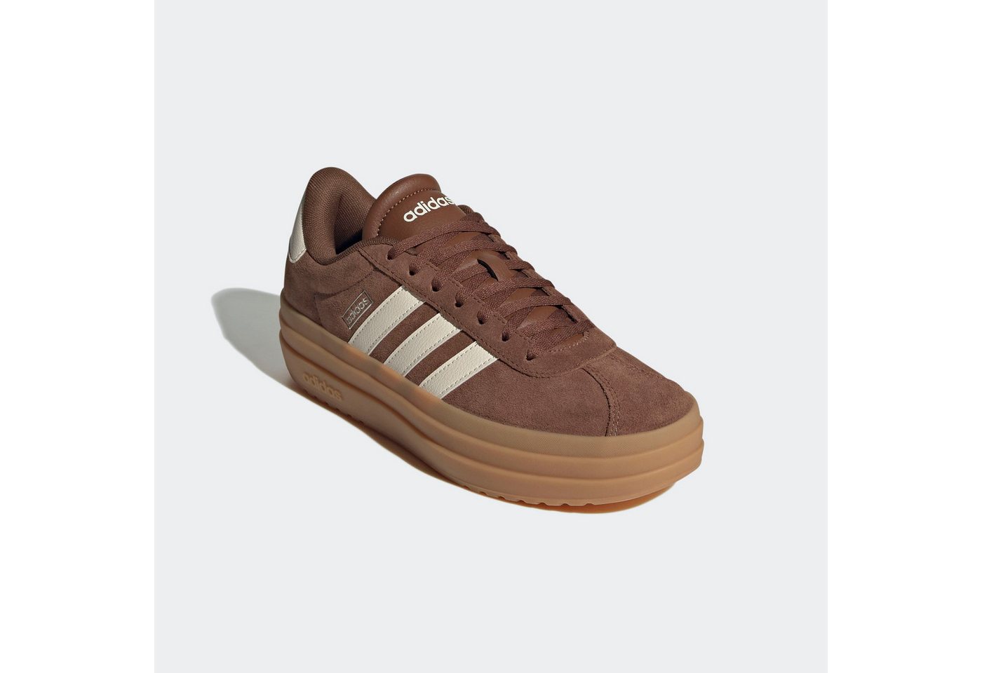 adidas Sportswear VL COURT BOLD Plateausneaker Design auf den Spuren des adidas Gazelle Bold (braun/weiß/beige)