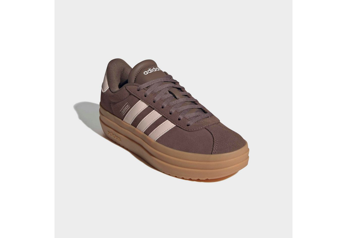 adidas Sportswear VL COURT BOLD Plateausneaker Design auf den Spuren des adidas Gazelle Bold (Earth Strata / Wonder Quartz / Gum 3)