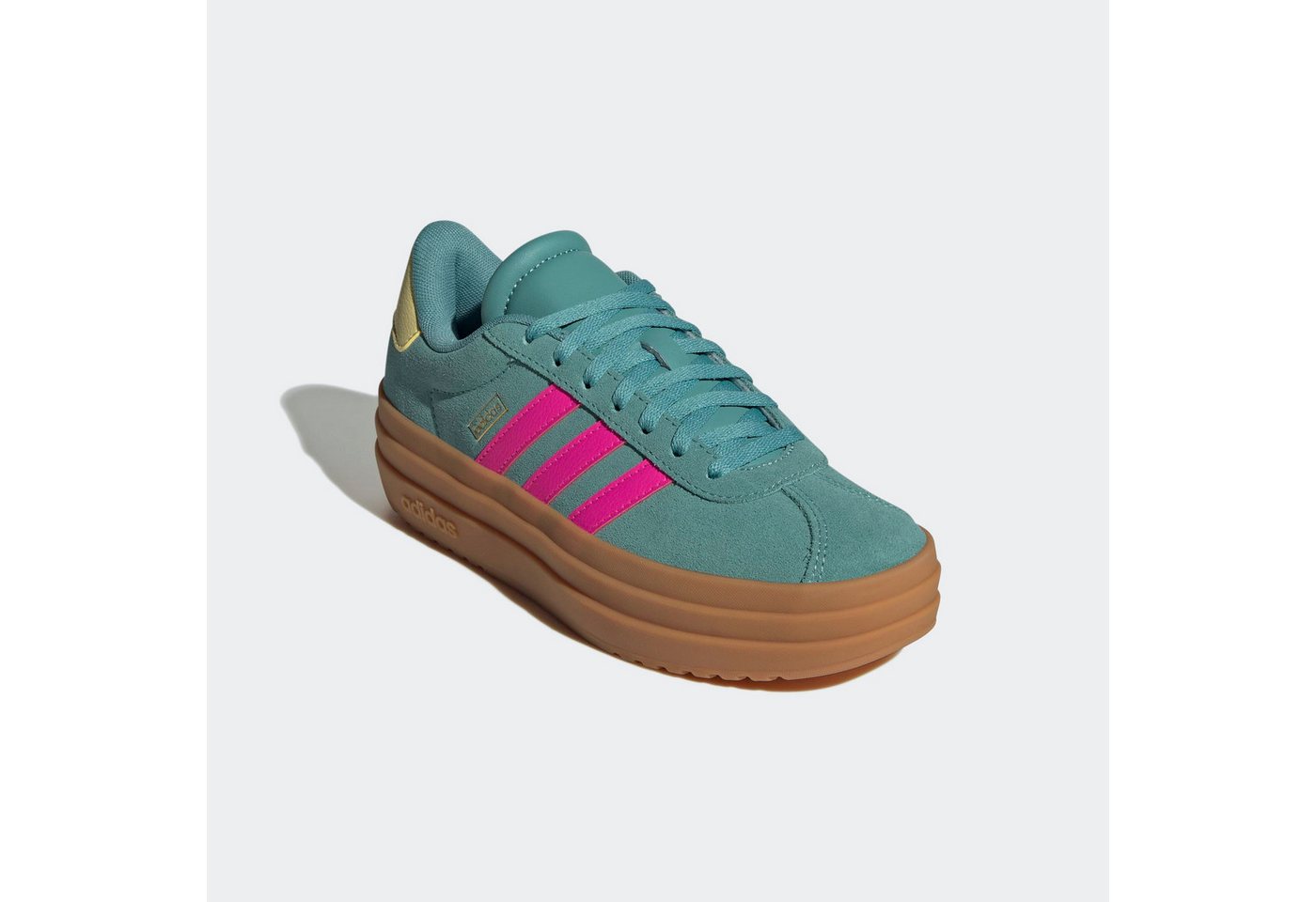 adidas Sportswear VL COURT BOLD Plateausneaker Design auf den Spuren des adidas Gazelle Bold, für Kinder (rosa/gelb)