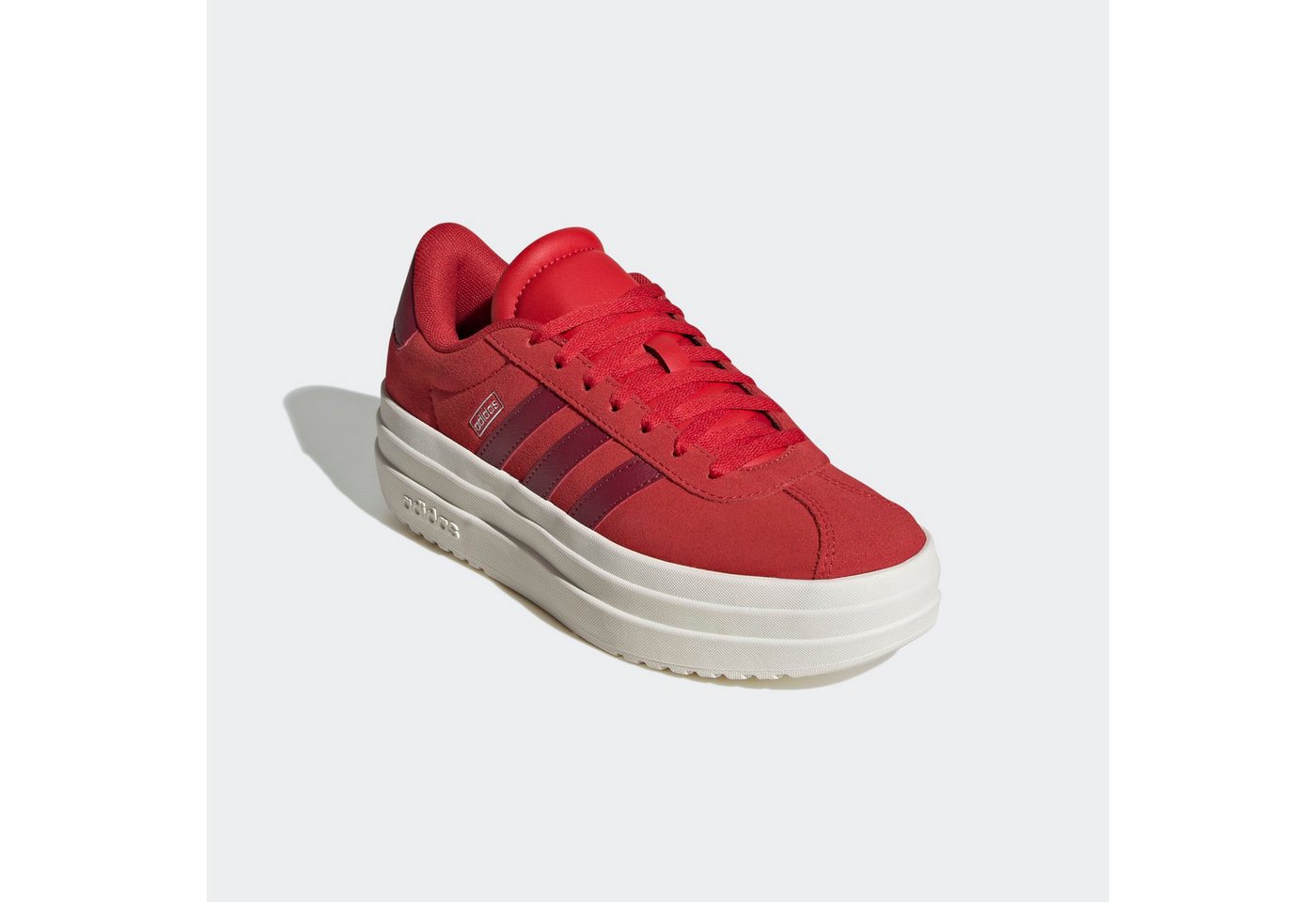 adidas Sportswear VL COURT BOLD Plateausneaker Design auf den Spuren des adidas Gazelle Bold, für Kinder (rot/weiß)