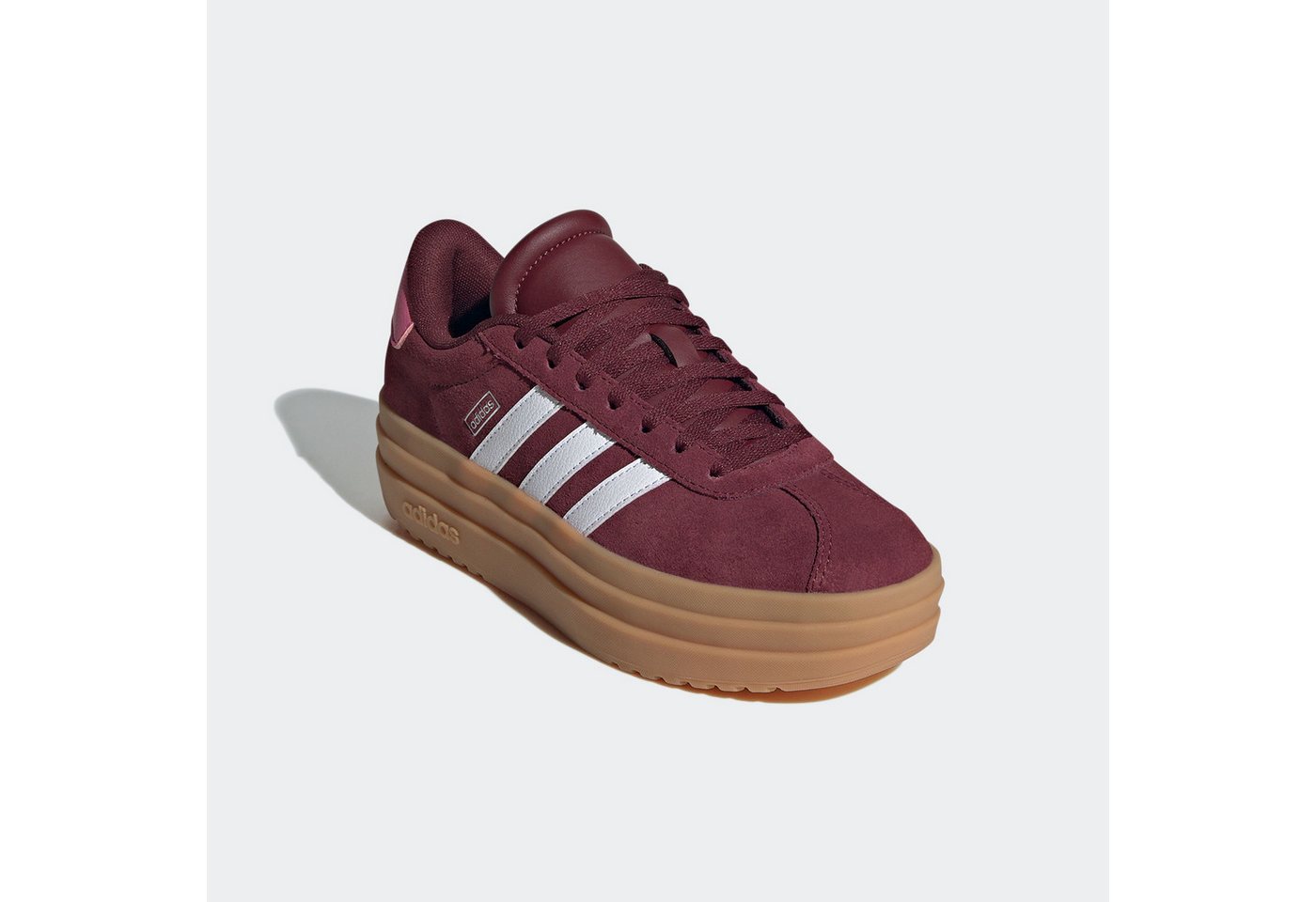 adidas Sportswear VL COURT BOLD Plateausneaker Design auf den Spuren des adidas Gazelle Bold, für Kinder (rot/weiß/rosa)