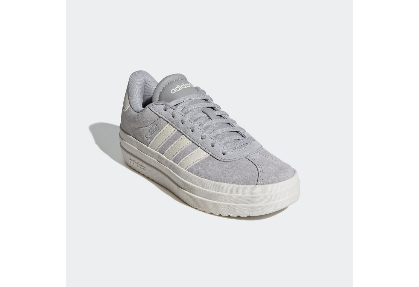 adidas Sportswear VL COURT BOLD Plateausneaker Design auf den Spuren des adidas Gazelle Bold (grau/weiß)