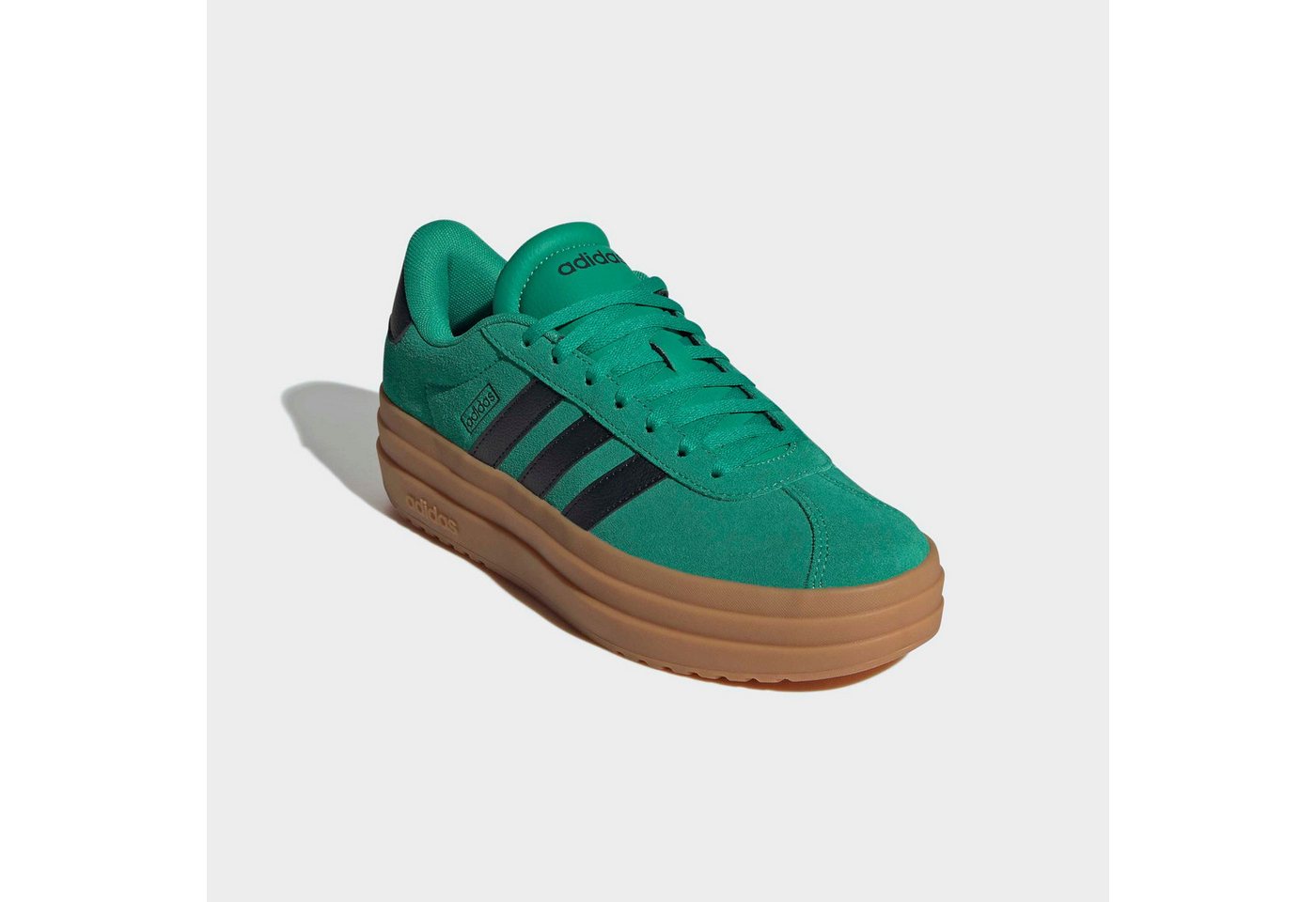 adidas Sportswear VL COURT BOLD Plateausneaker Design auf den Spuren des adidas Gazelle Bold (grün/schwarz)