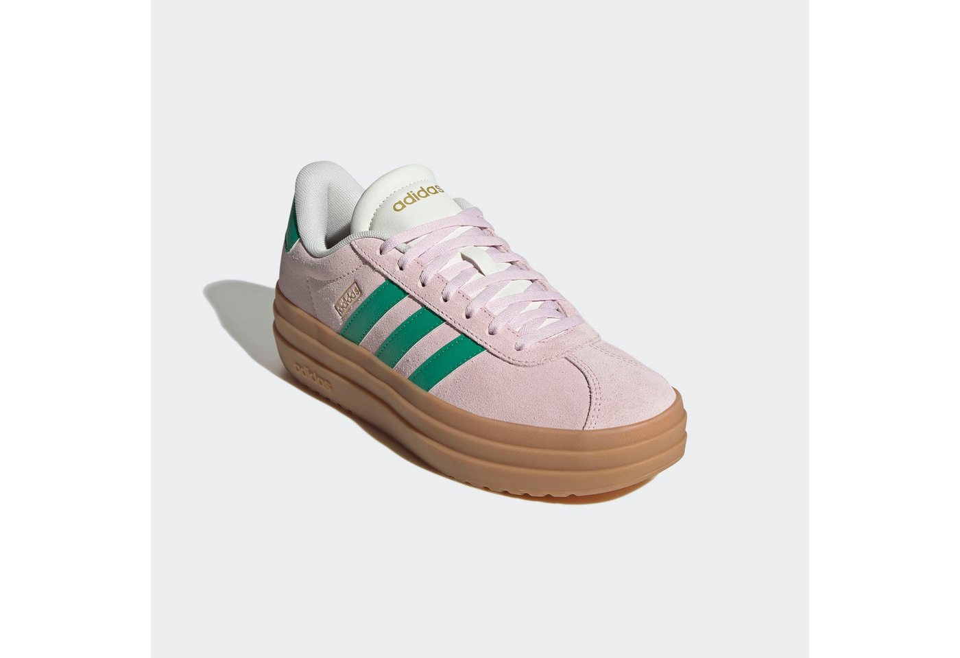 adidas Sportswear VL COURT BOLD Plateausneaker Design auf den Spuren des adidas Gazelle Bold (rosa/grün/weiß)