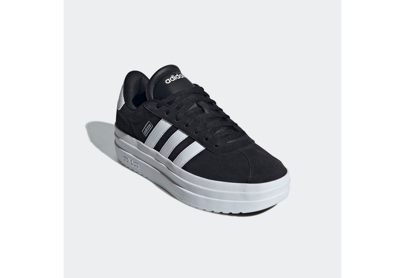 adidas Sportswear VL COURT BOLD Plateausneaker Design auf den Spuren des adidas Gazelle Bold (schwarz/weiß)