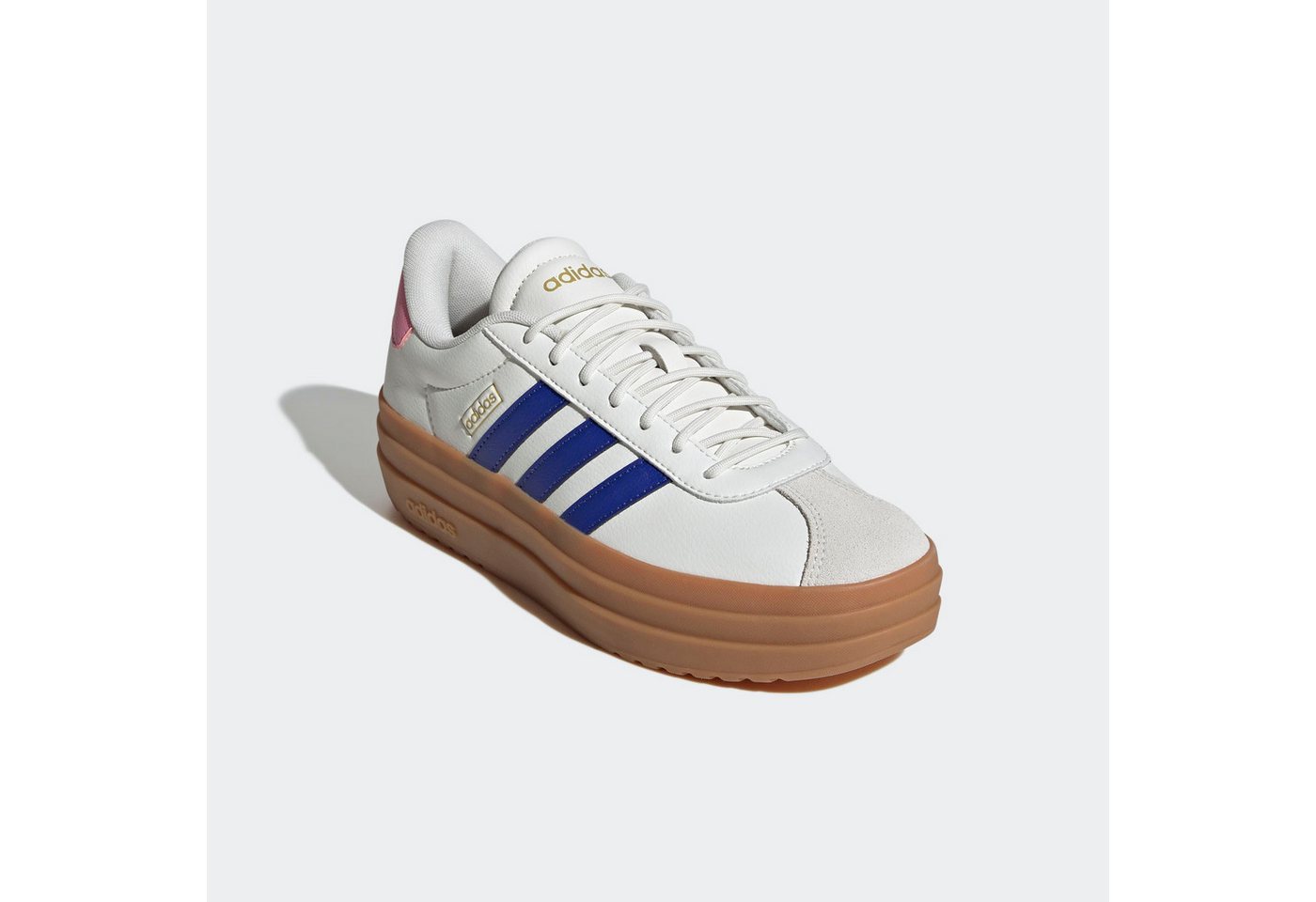 adidas Sportswear VL COURT BOLD Plateausneaker Design auf den Spuren des adidas Gazelle Bold (weiß/blau/rosa)
