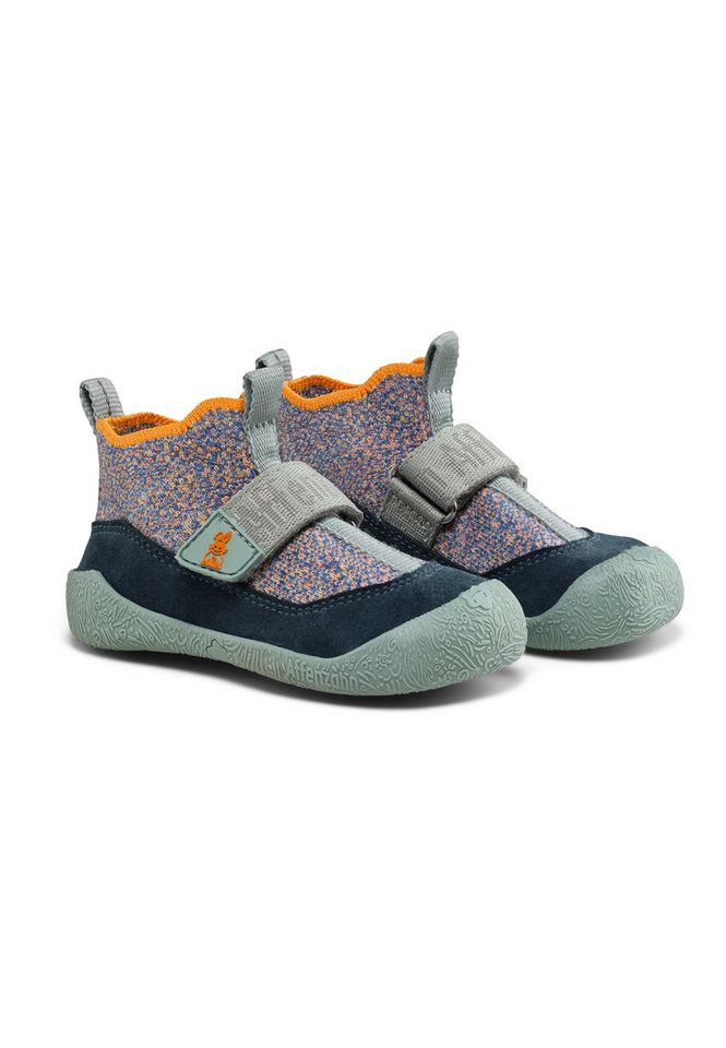 Affenzahn Knit Toddly Lauflernschuh nach Barfußschuhprinzip (Hase - Türkis)