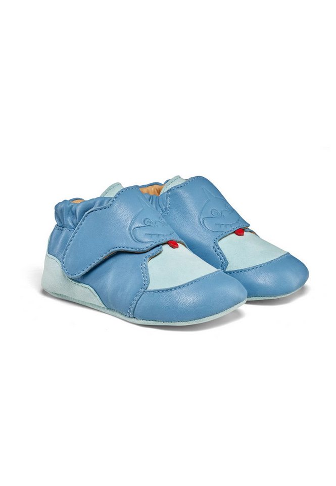 Affenzahn Krabbelschuh Leder Crawly Lauflernschuh (blau)