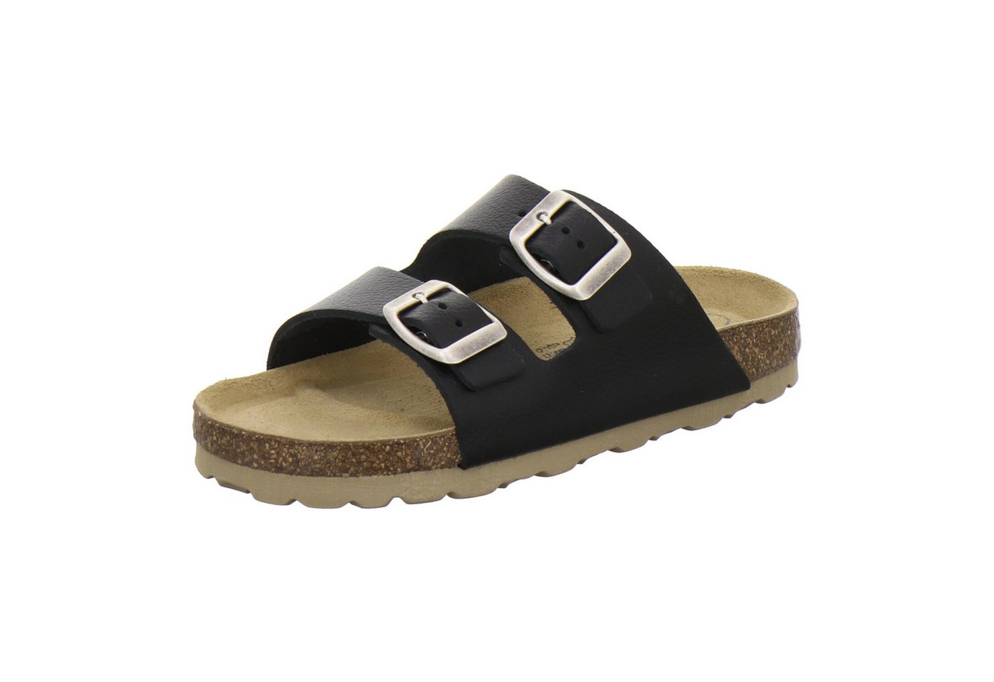 AFS-Schuhe 110023 Zweischnaller Pantolette für Jungen aus Leder, mit softem Fußbett