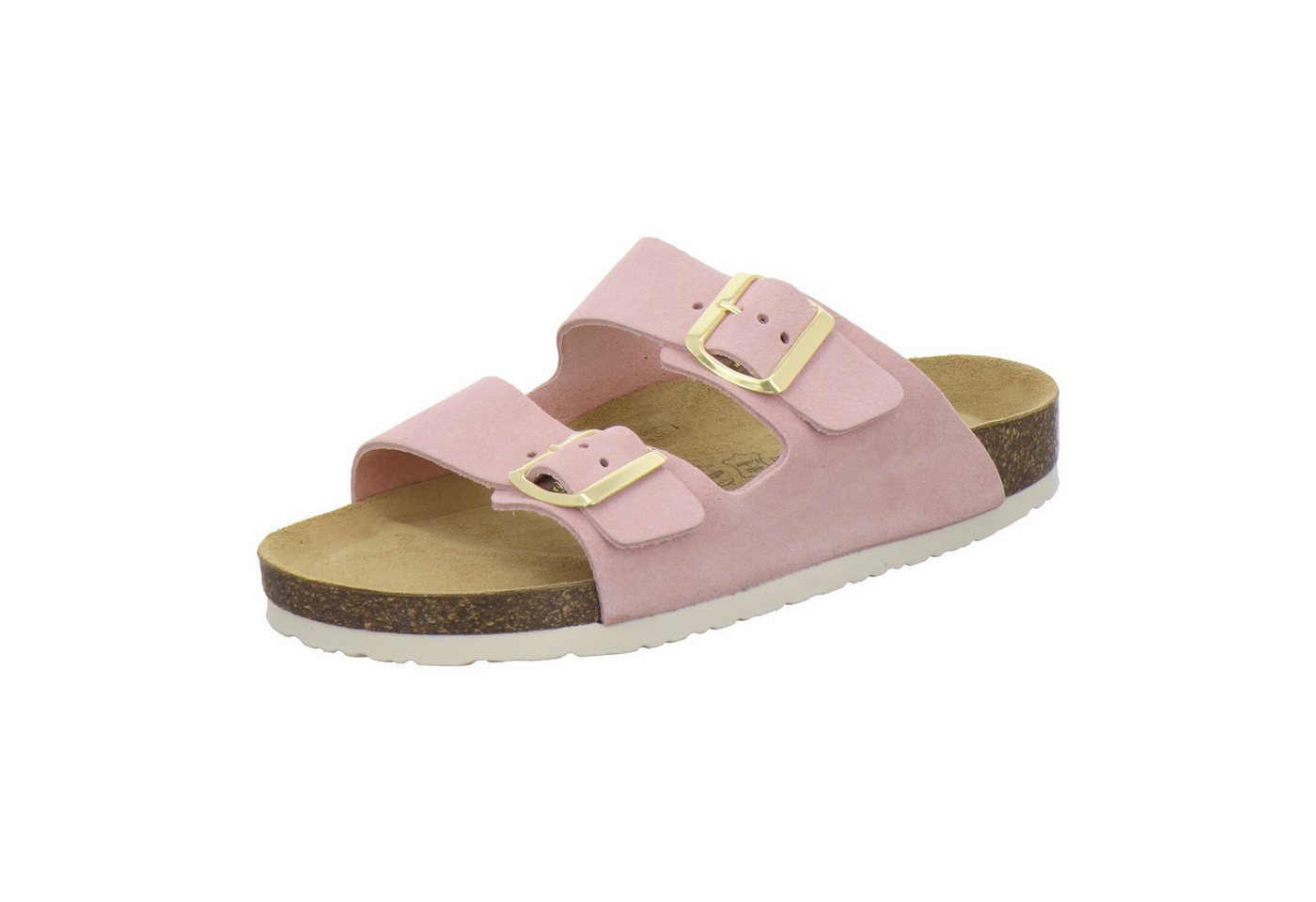 AFS-Schuhe 210032 Zweischnaller Pantolette für Damen mit Fußbett, bequeme Sandalen aus Leder