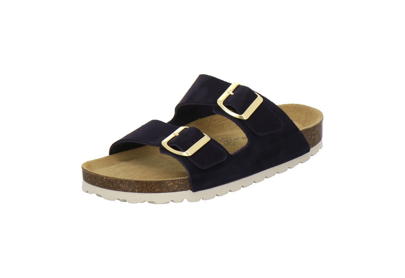 AFS-Schuhe 210044 Zweischnaller Pantolette für Damen mit Fußbett, bequeme Sandalen aus Leder
