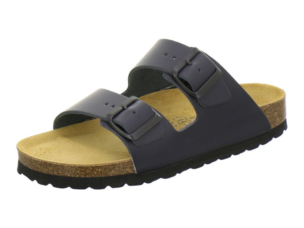 AFS-Schuhe 210050 Zweischnaller Pantolette für Damen mit Fußbett, bequeme Sandalen aus Leder