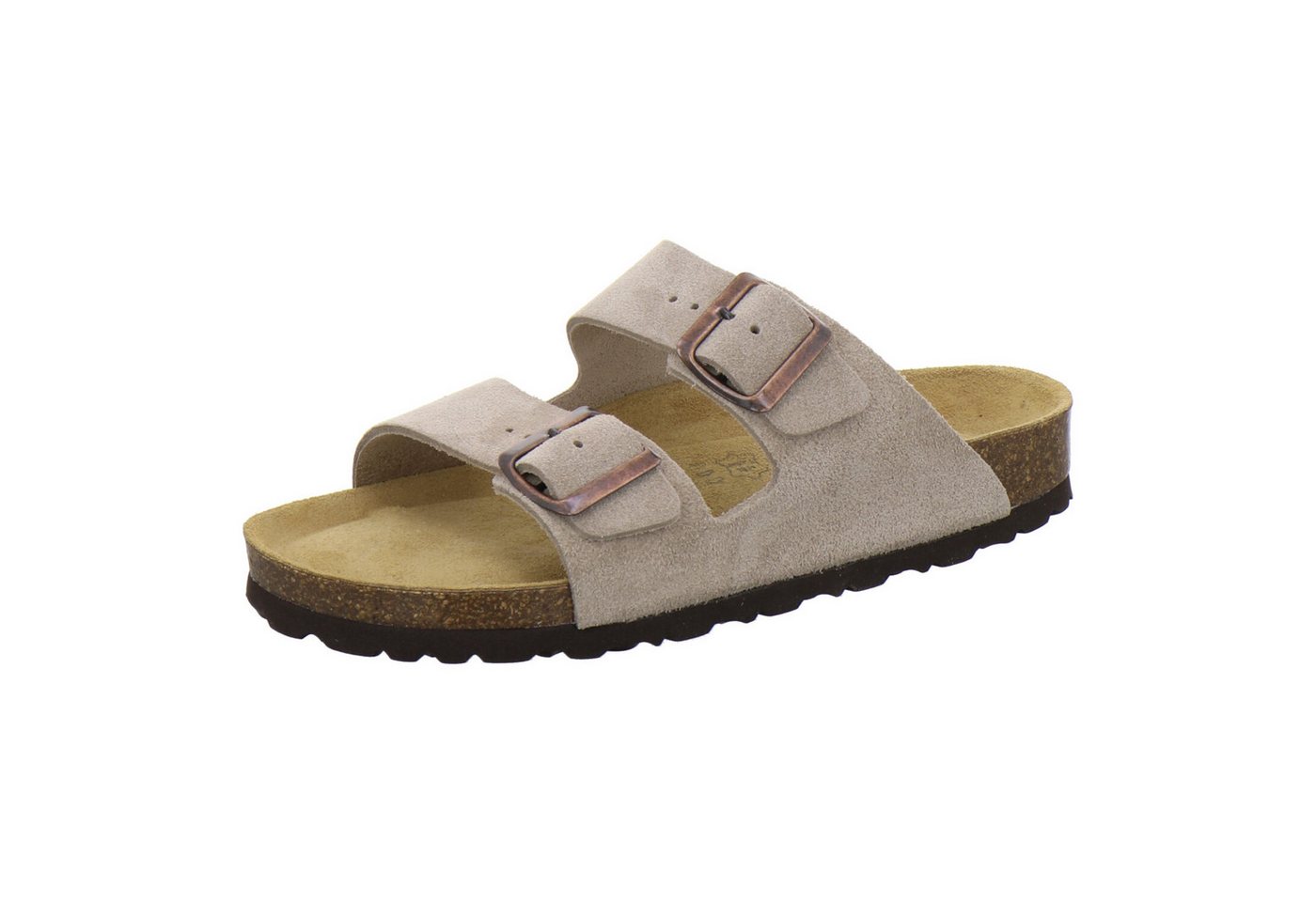 AFS-Schuhe 210074 Zweischnaller Pantolette für Damen mit Fußbett, bequeme Sandalen aus Leder