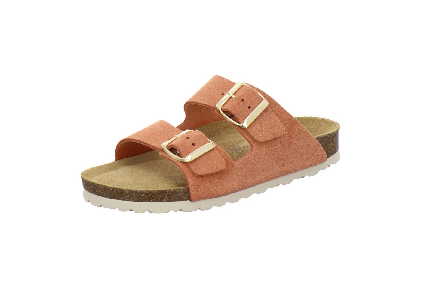 AFS-Schuhe 210095 Zweischnaller Pantolette für Damen mit Fußbett, bequeme Sandalen aus Leder