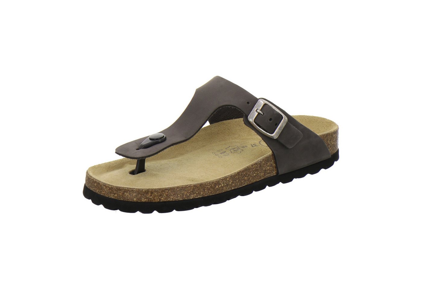 AFS-Schuhe 210782 Zehentrenner Pantolette für Damen mit Fußbett, bequeme Sandalen aus Leder