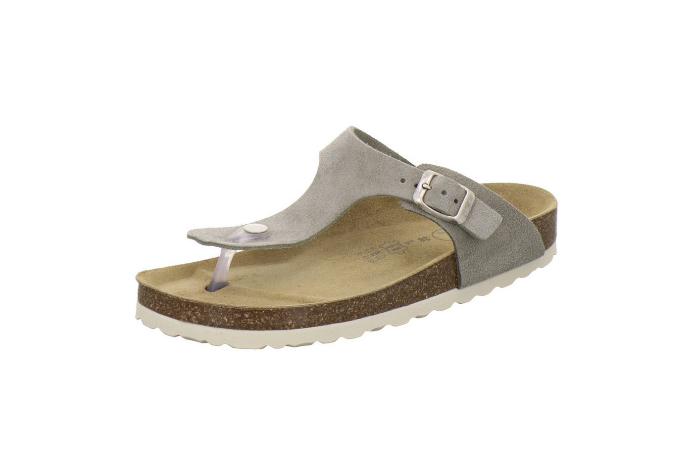 AFS-Schuhe 210786 Zehentrenner Pantolette für Damen mit Fußbett, bequeme Sandalen aus Leder