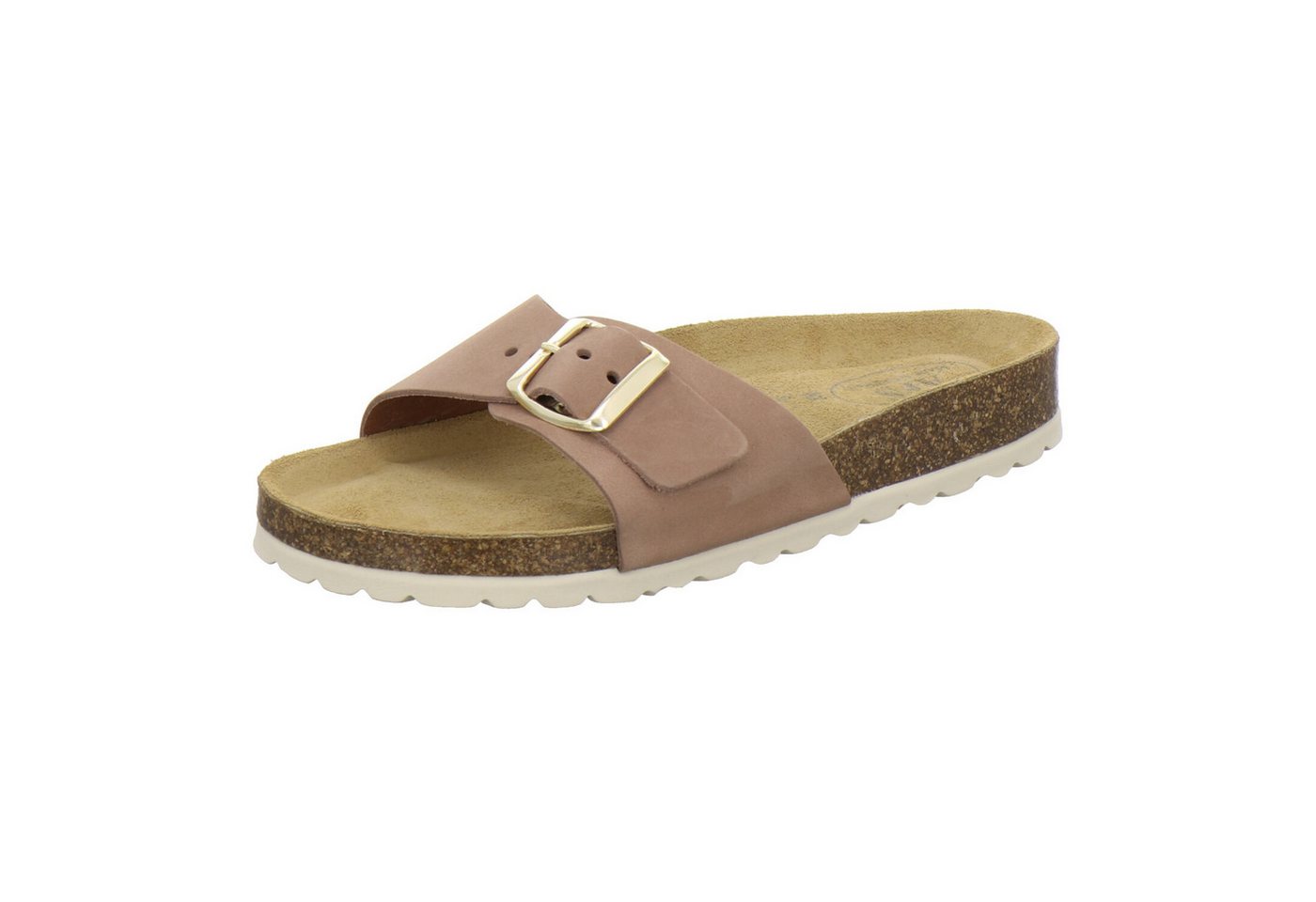 AFS-Schuhe 211236 Sommer Pantolette für Damen mit Fußbett, bequeme Sandalen aus Leder