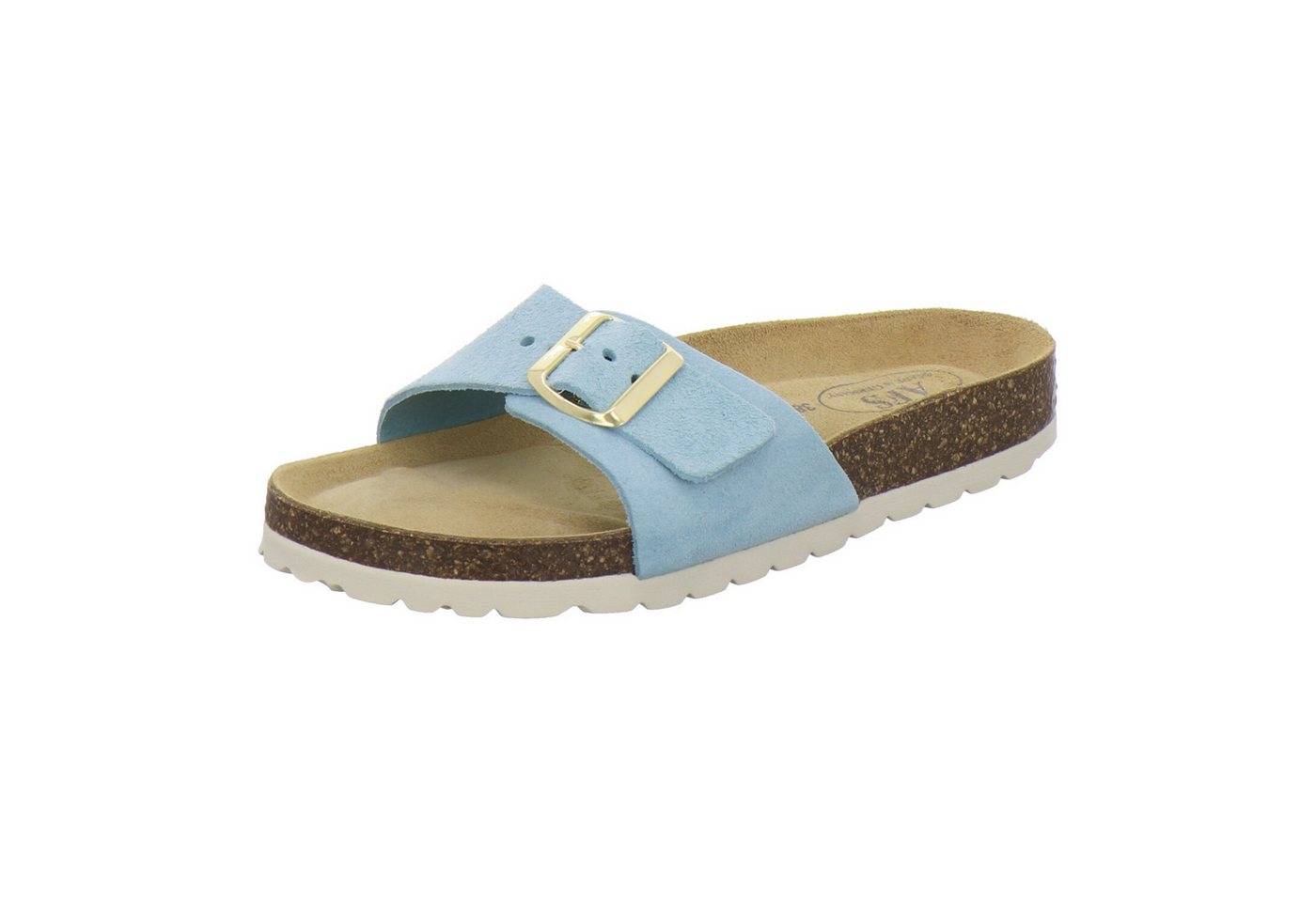 AFS-Schuhe 211241 Sommer Pantolette für Damen mit Fußbett, bequeme Sandalen aus Leder