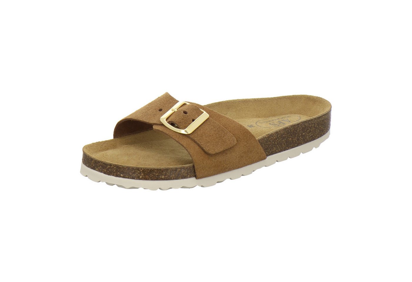 AFS-Schuhe 211284 Sommer Pantolette für Damen mit Fußbett, bequeme Sandalen aus Leder