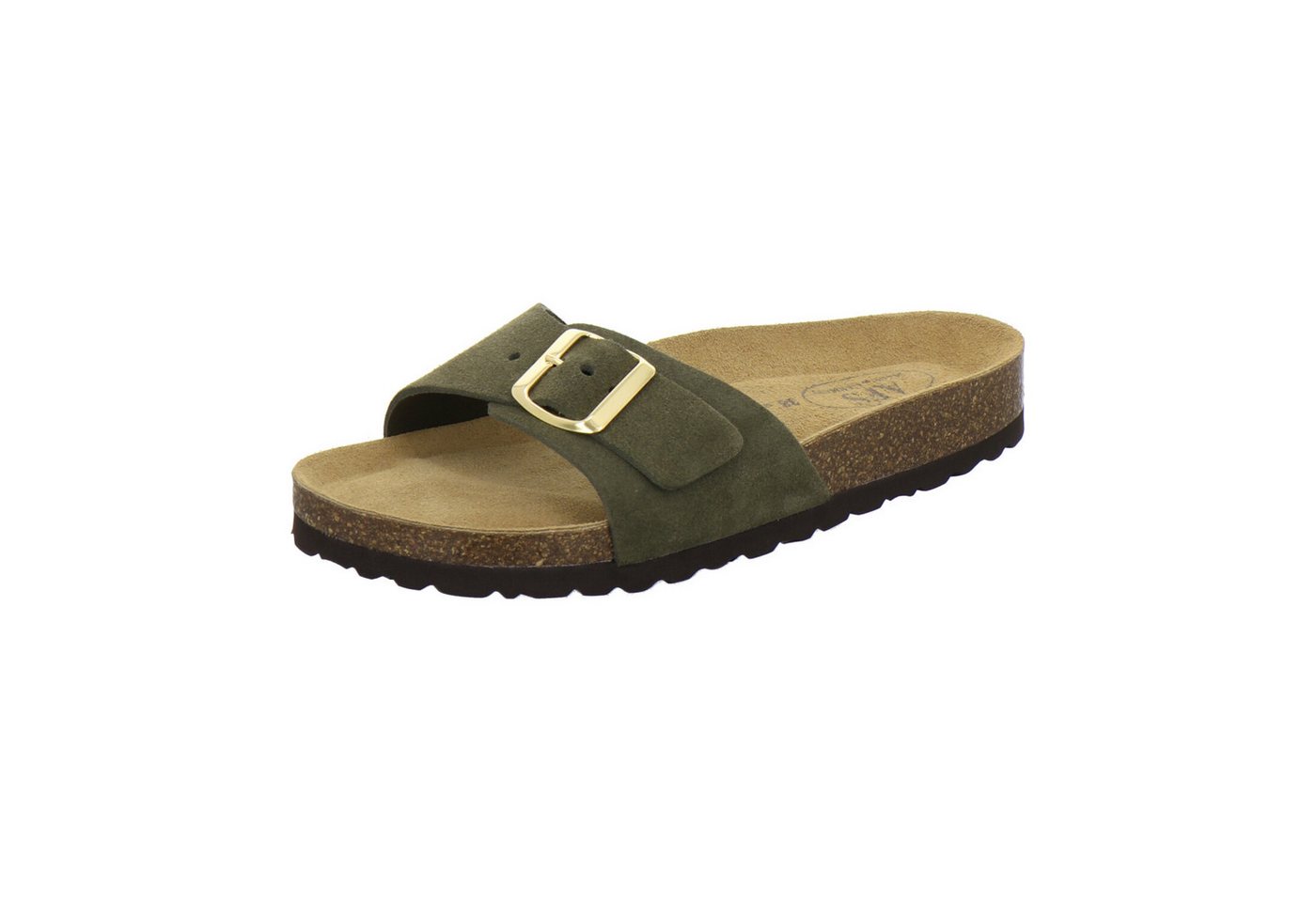 AFS-Schuhe 211288 Sommer Pantolette für Damen mit Fußbett, bequeme Sandalen aus Leder