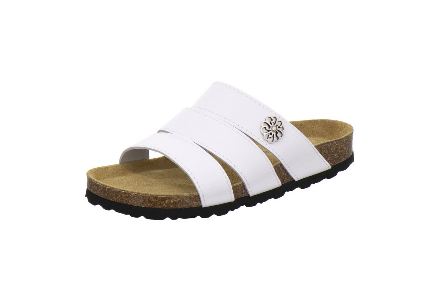 AFS-Schuhe 211310 modische Pantolette für Damen mit Fußbett, bequeme Sandalen aus Leder