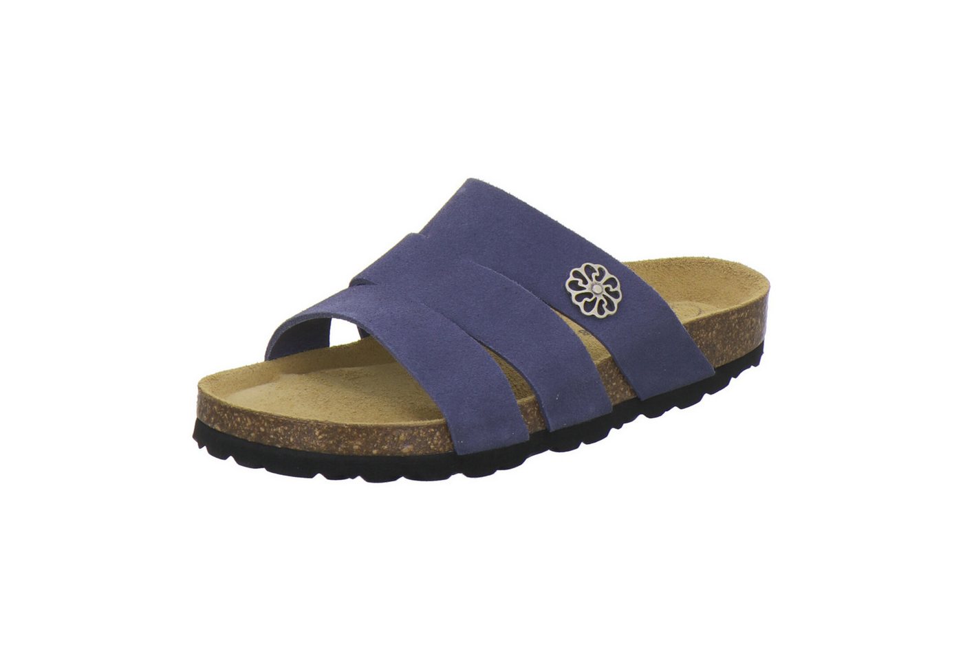 AFS-Schuhe 211353 modische Pantolette für Damen mit Fußbett, bequeme Sandalen aus Leder