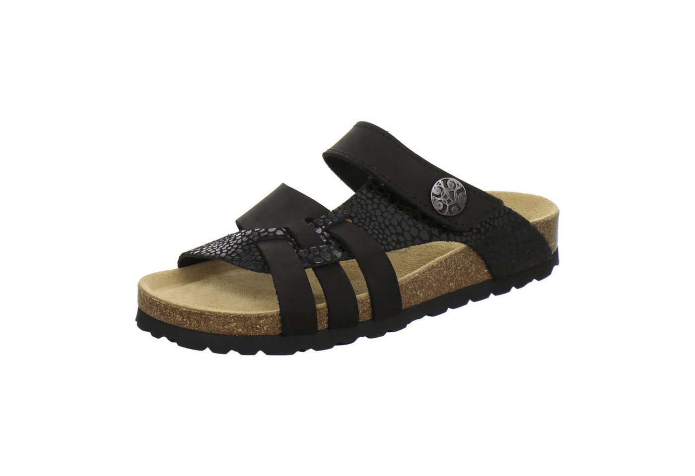 AFS-Schuhe 212020 Kralle Pantolette für Damen mit Fußbett, bequeme Sandalen aus Leder