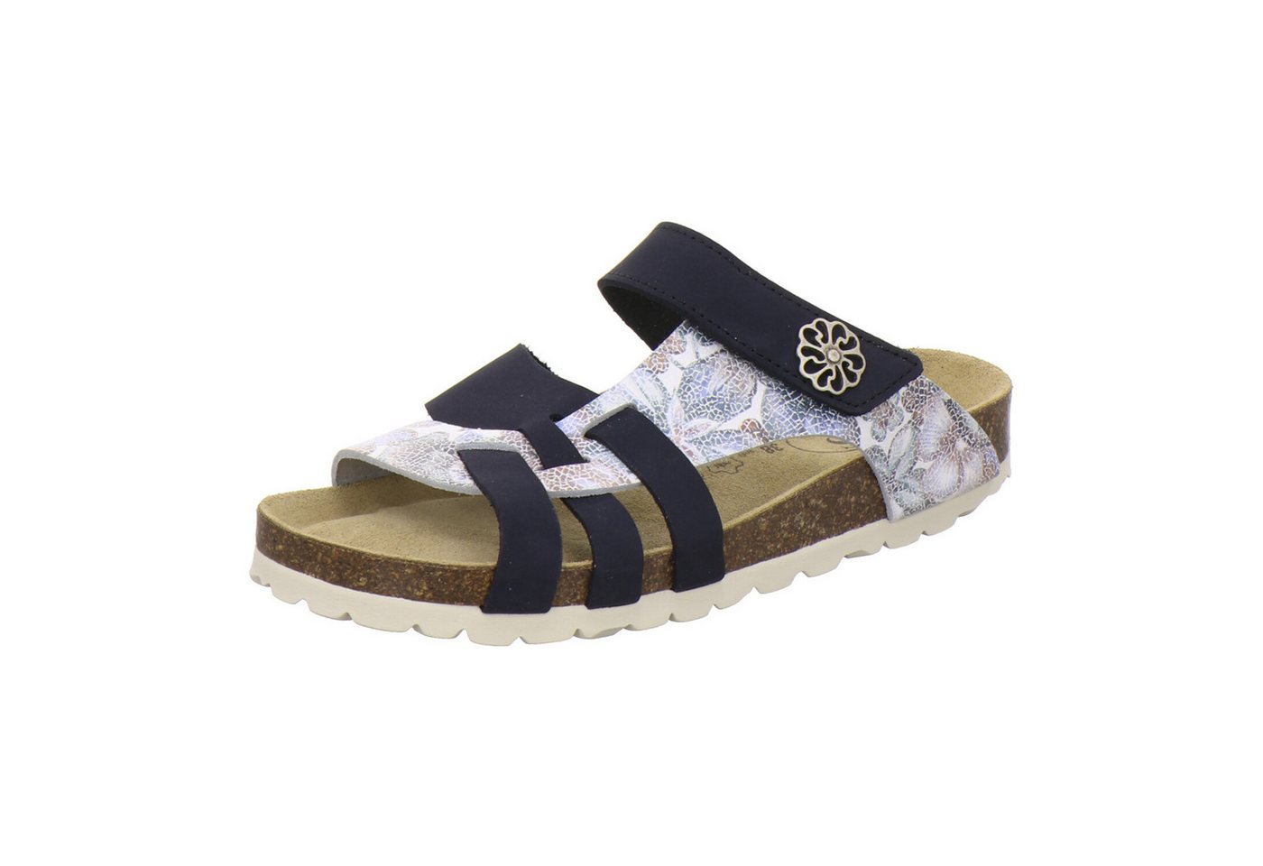 AFS-Schuhe 212040 Kralle Pantolette für Damen mit Fußbett, bequeme Sandalen aus Leder