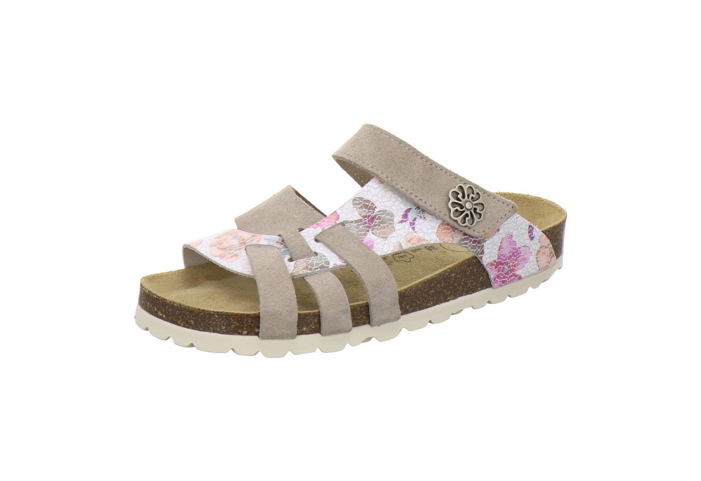 AFS-Schuhe 212074 Kralle Pantolette für Damen mit Fußbett, bequeme Sandalen aus Leder