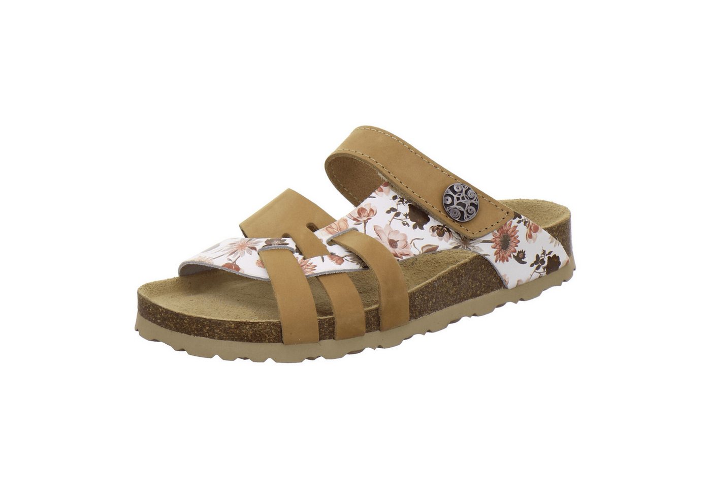 AFS-Schuhe 212075 Kralle Pantolette für Damen mit Fußbett, bequeme Sandalen aus Leder