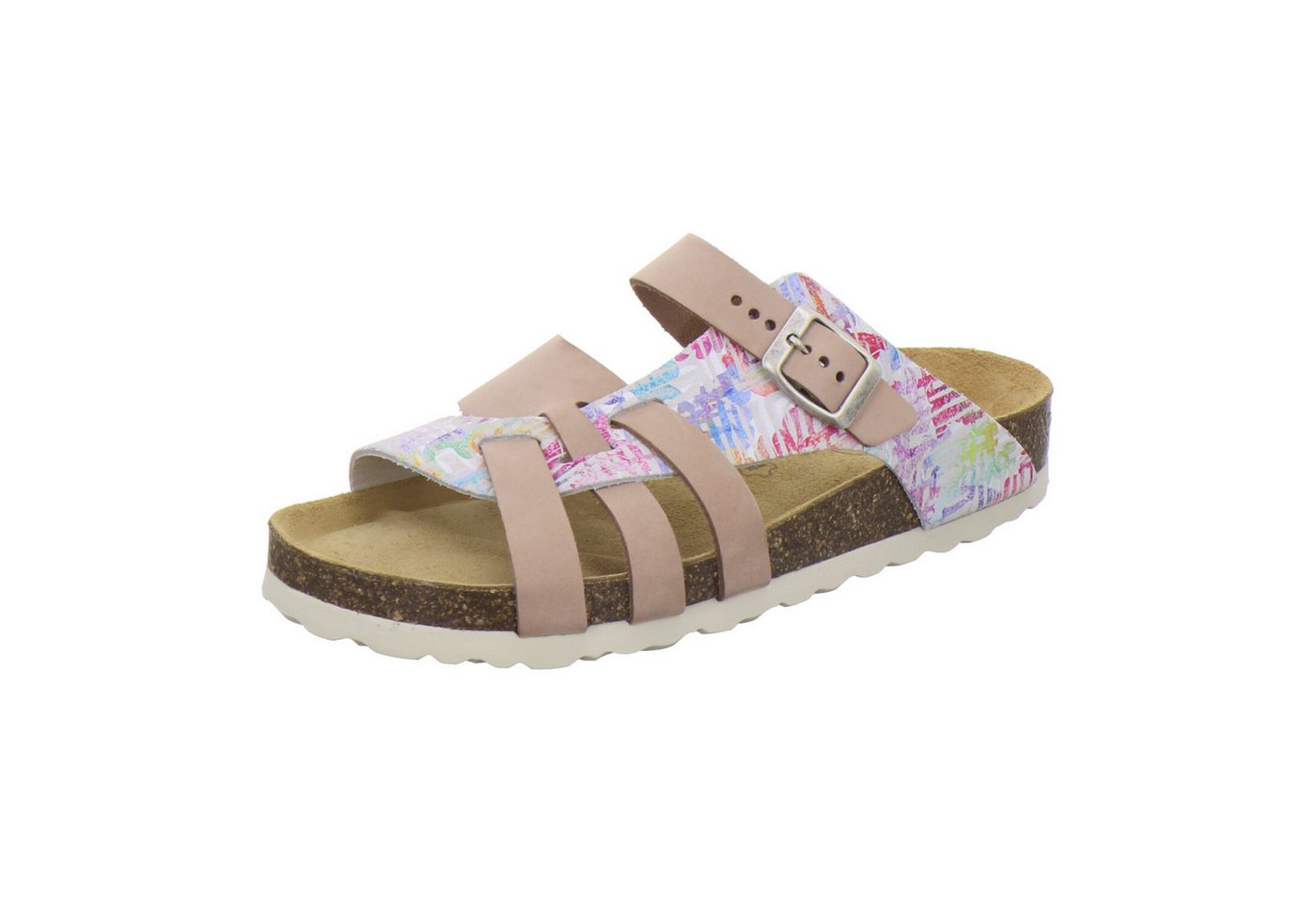 AFS-Schuhe 212236 Kralle Pantolette für Damen mit Fußbett, bequeme Sandalen aus Leder