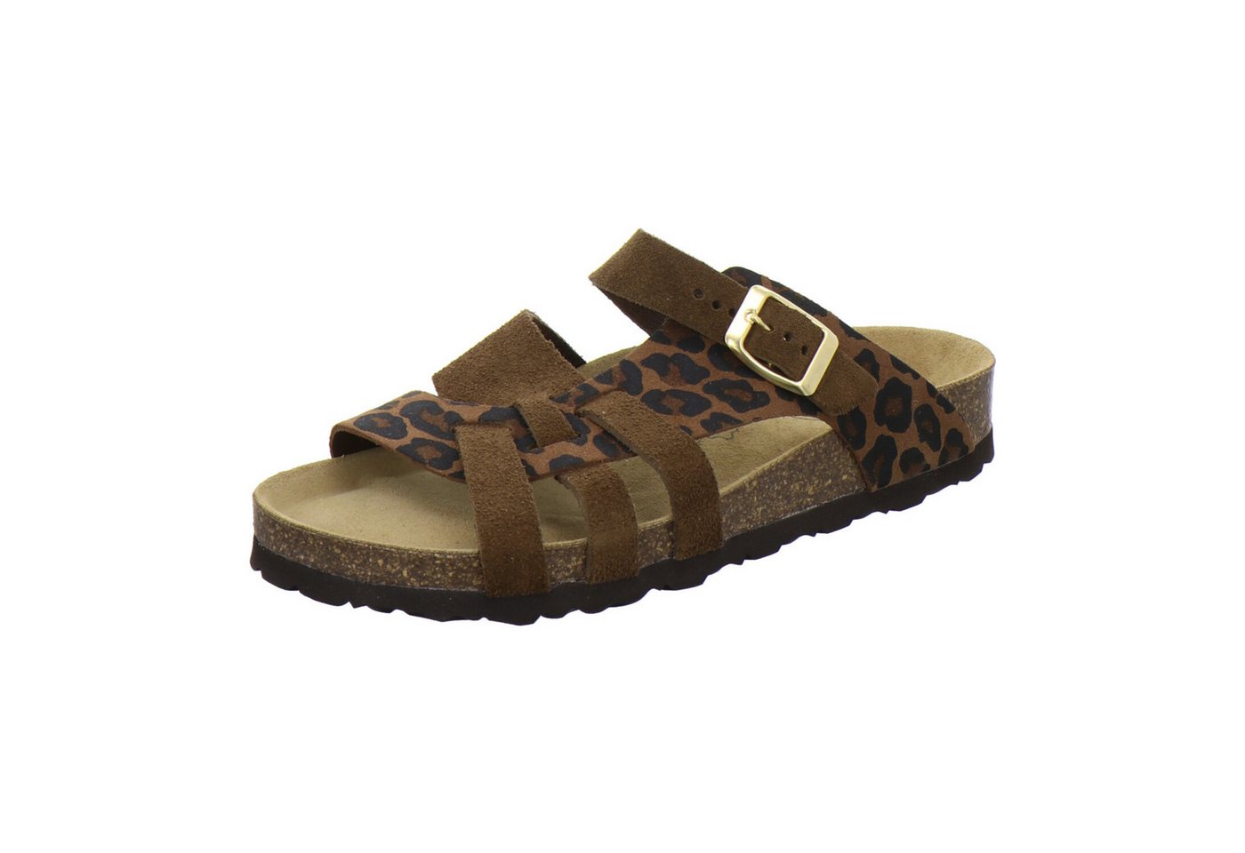 AFS-Schuhe 212293 Kralle Pantolette für Damen mit Fußbett, bequeme Sandalen aus Leder