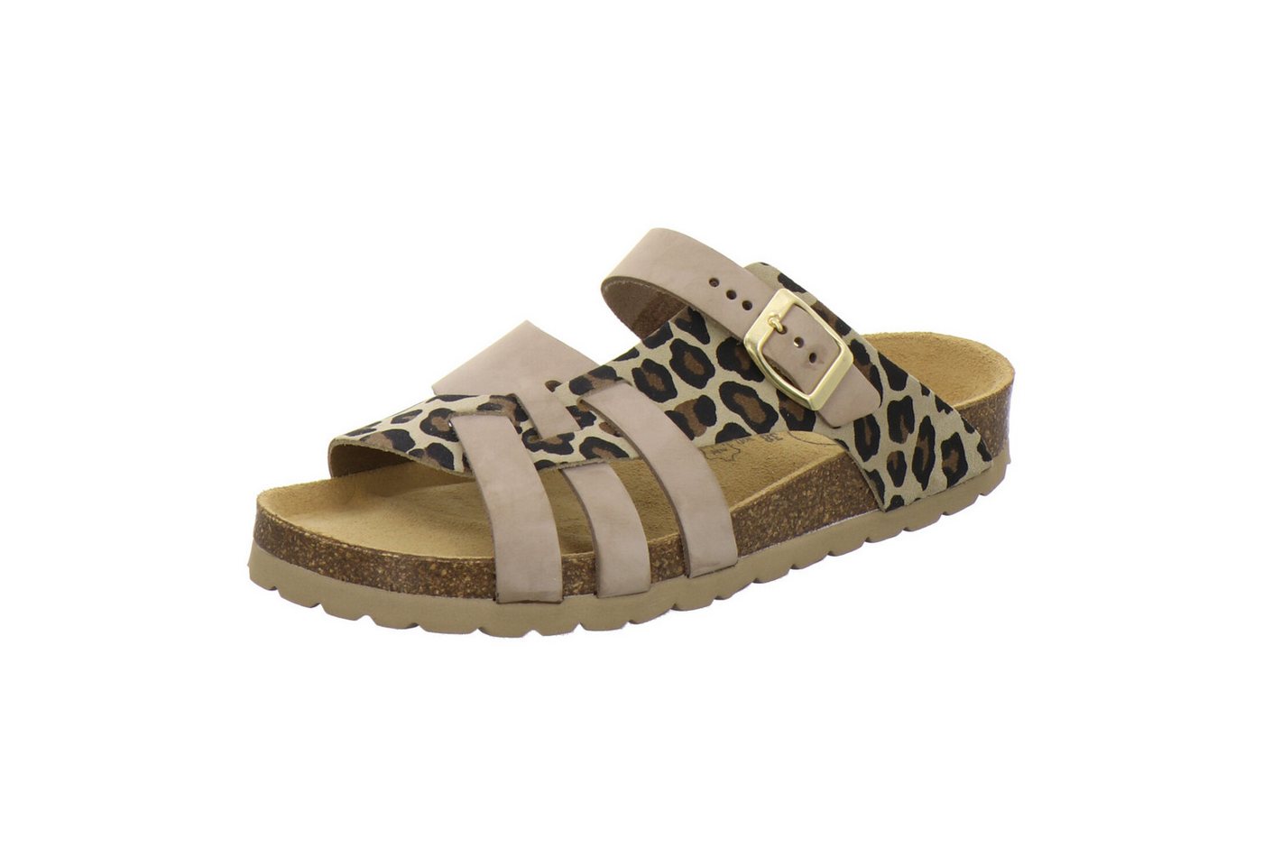 AFS-Schuhe 212298 Kralle Pantolette für Damen mit Fußbett, bequeme Sandalen aus Leder