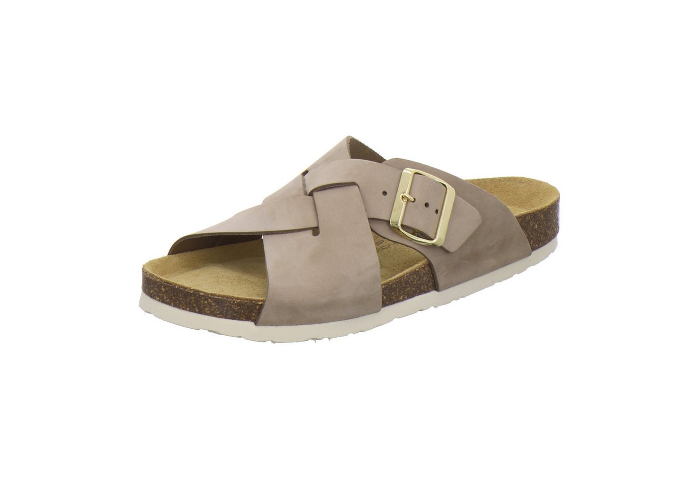 AFS-Schuhe 214112 Kralle Pantolette für Damen mit Fußbett, bequeme Sandalen aus Leder