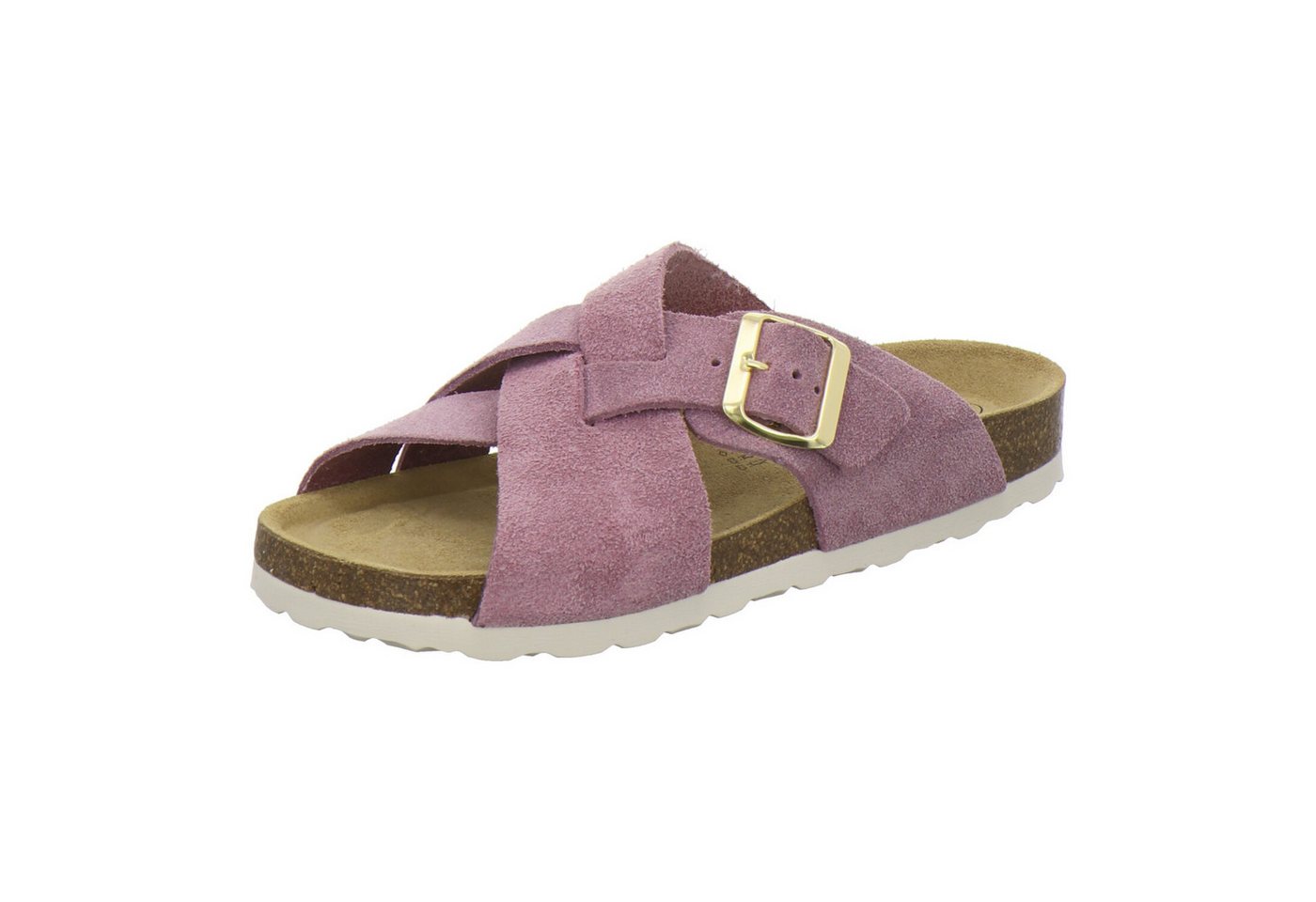 AFS-Schuhe 214165 modische Pantolette für Damen mit Fußbett, bequeme Sandalen aus Leder