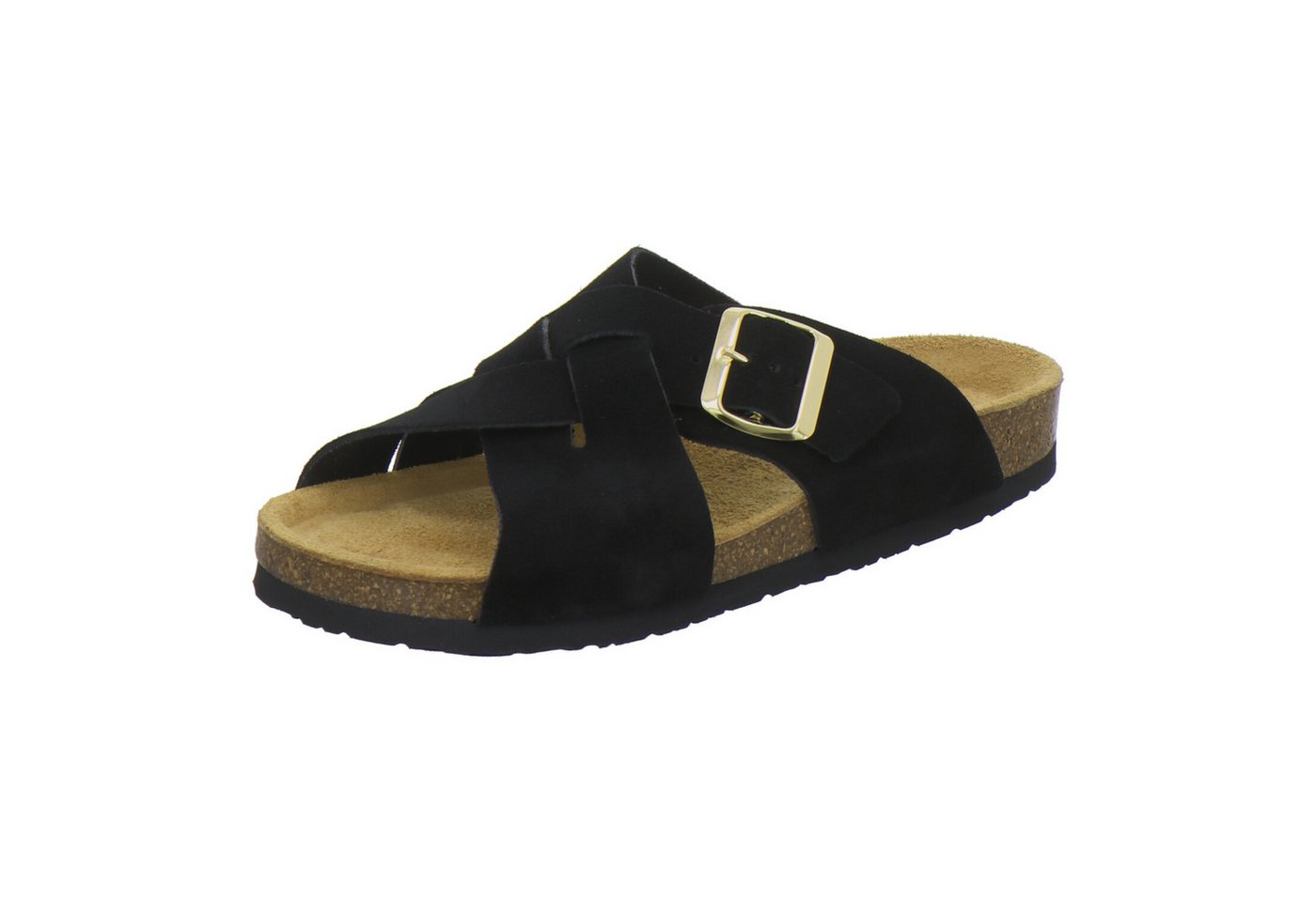 AFS-Schuhe 214197 modische Pantolette für Damen mit Fußbett, bequeme Sandalen aus Leder